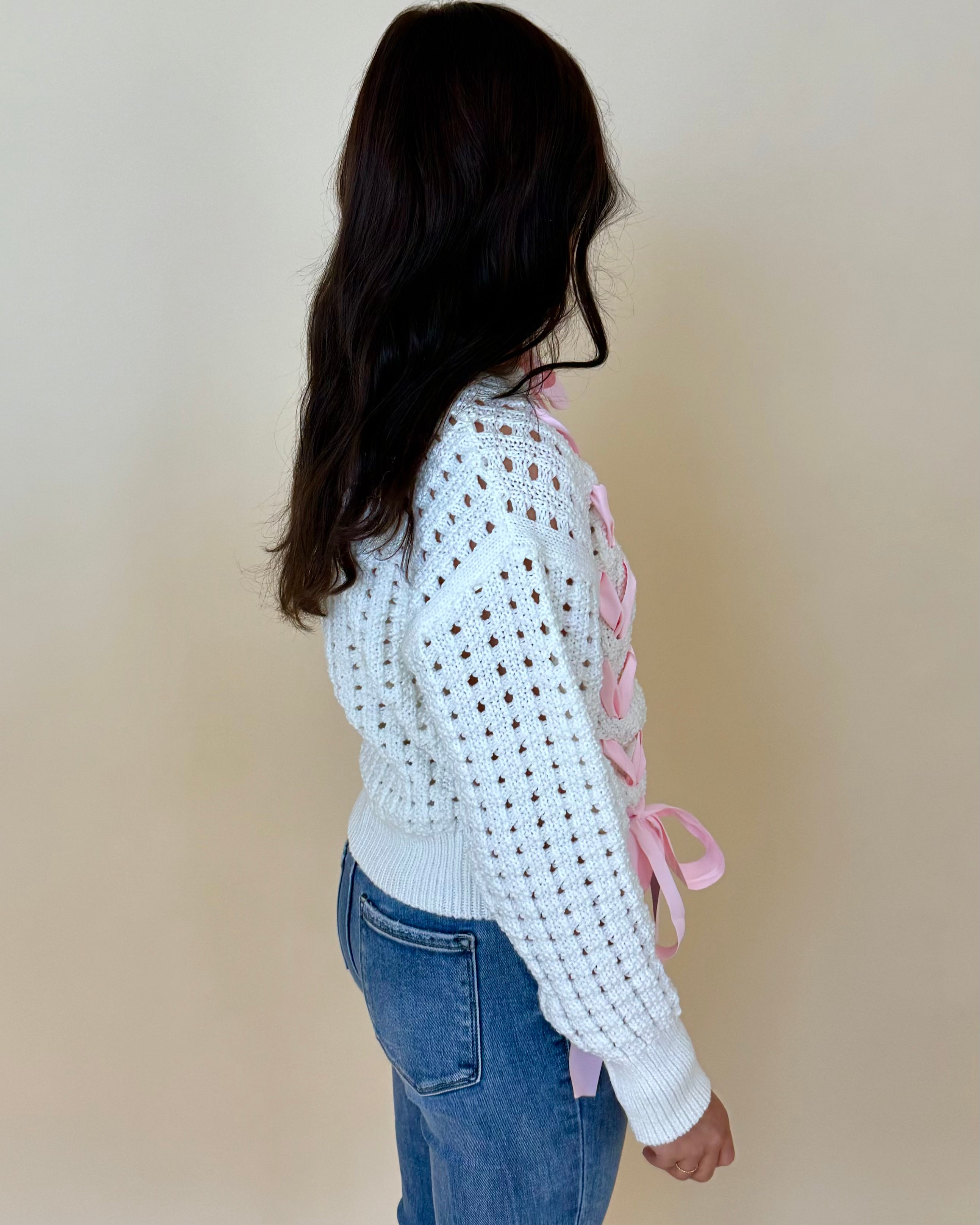 All The Better Off White Crochet Sweater-Shop-Womens-Boutique-Clothing