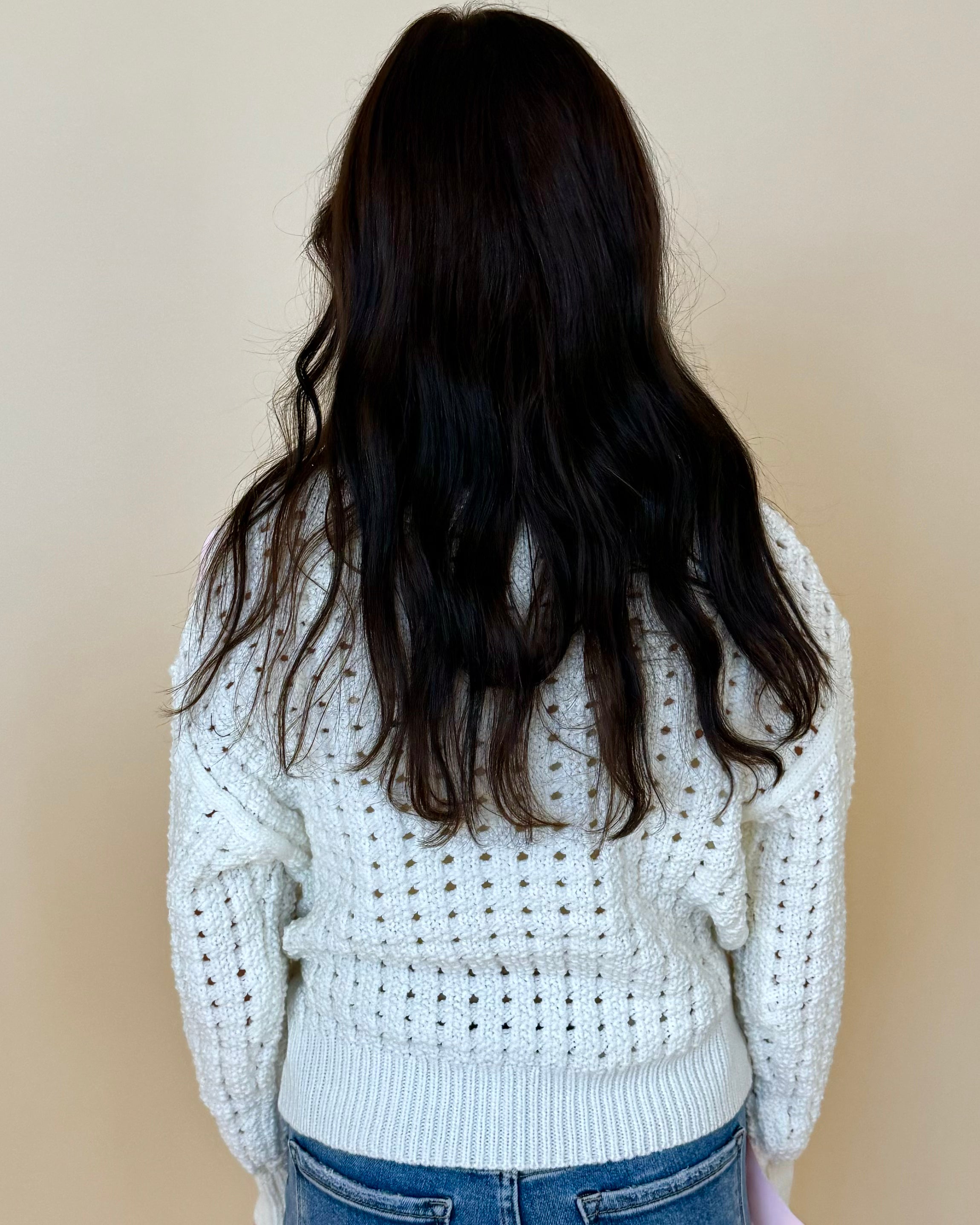 All The Better Off White Crochet Sweater-Shop-Womens-Boutique-Clothing