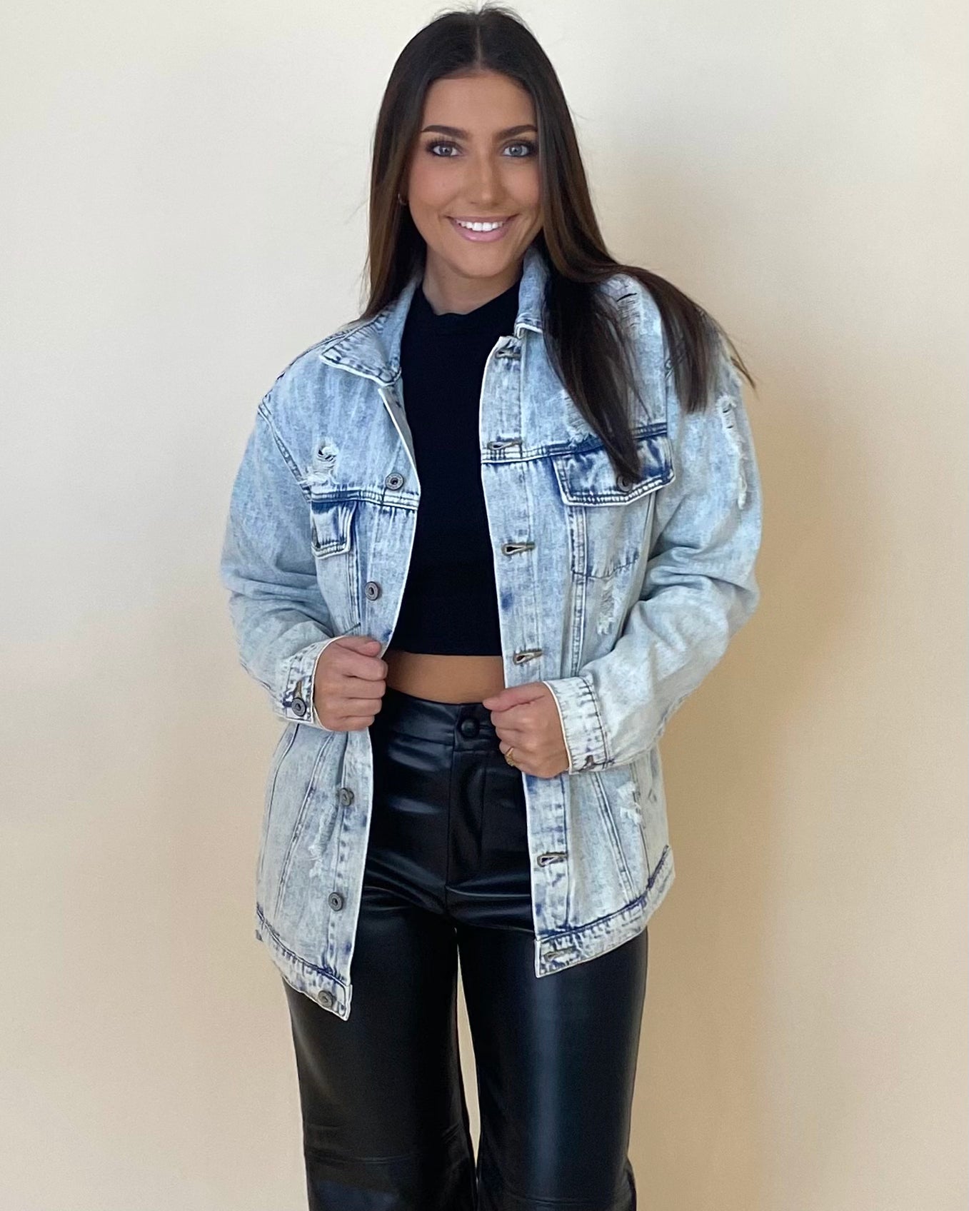 Now Or Never Denim Acid Jacket-Shop-Womens-Boutique-Clothing