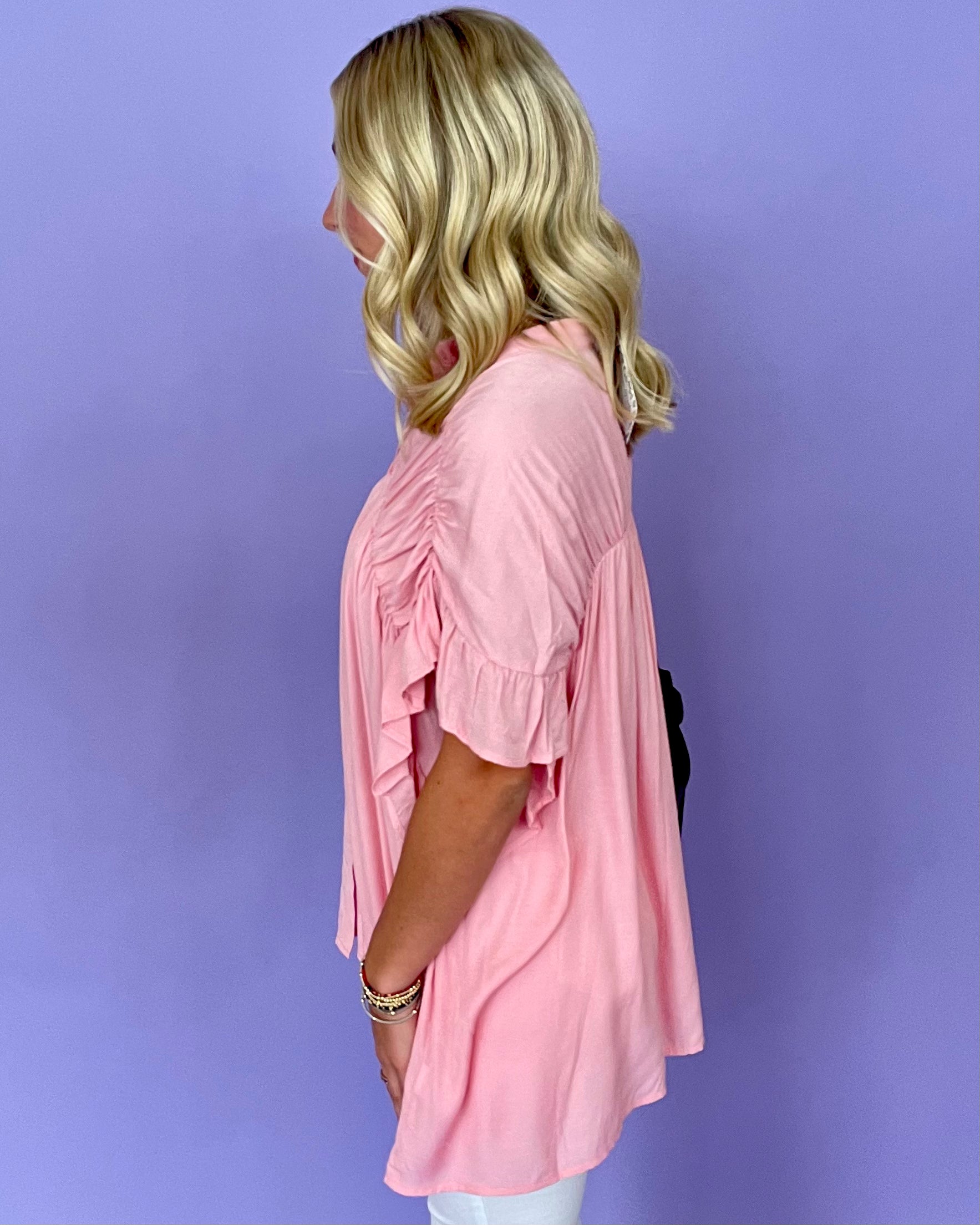 All Of Me Blush Button Top-Shop-Womens-Boutique-Clothing