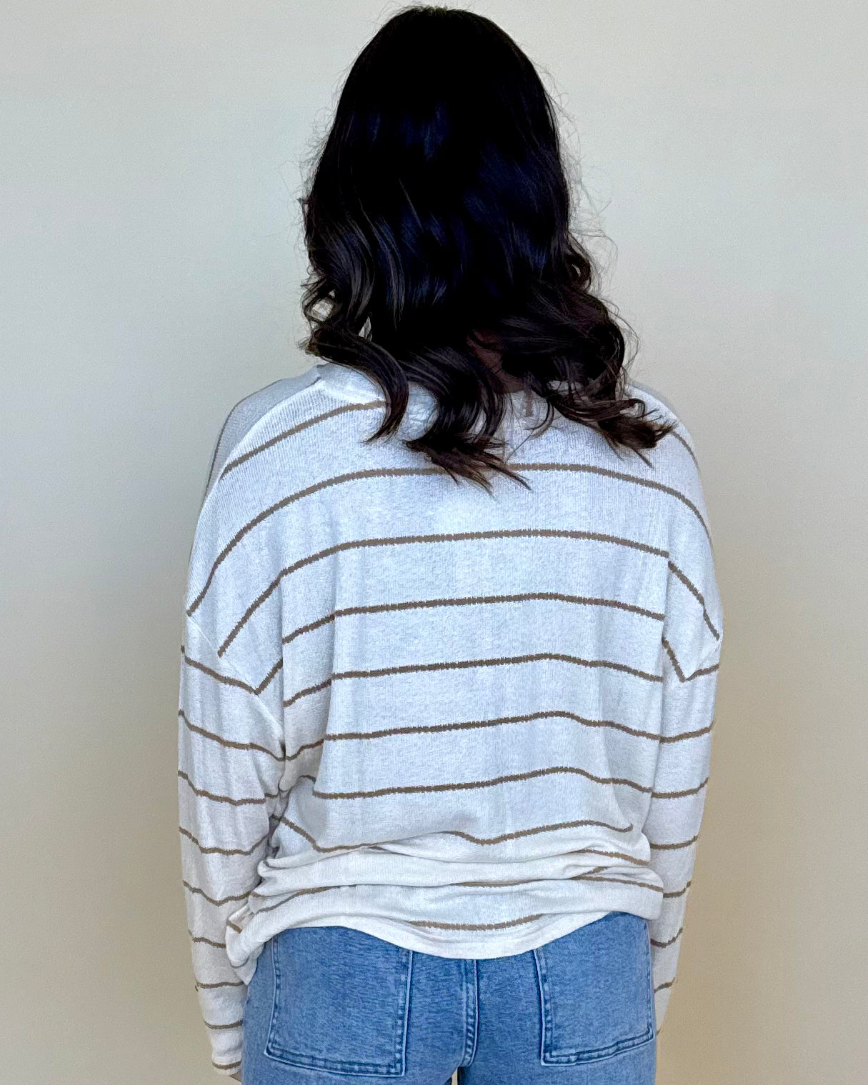 Meaning More Cream Striped Top-Shop-Womens-Boutique-Clothing