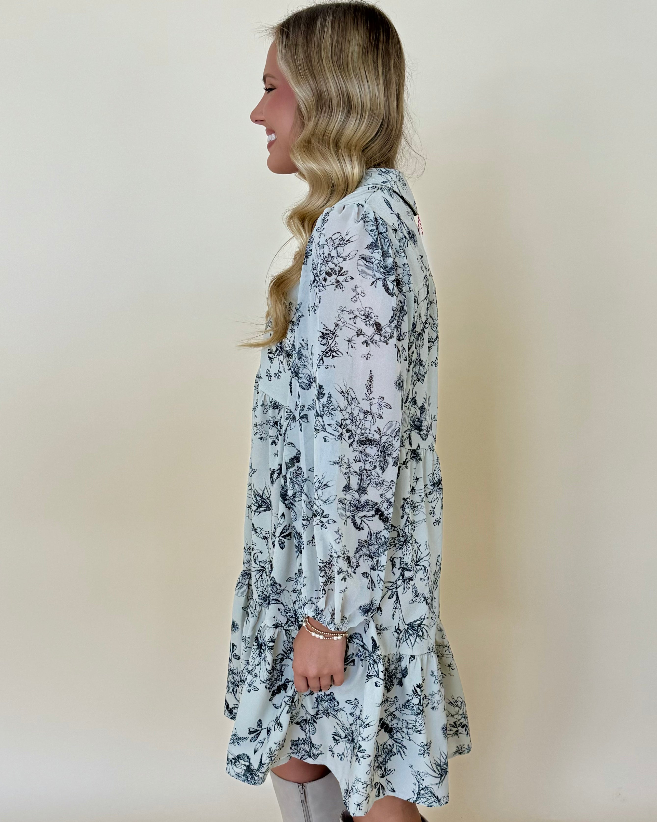 Handled It Cream Floral Dress-Shop-Womens-Boutique-Clothing