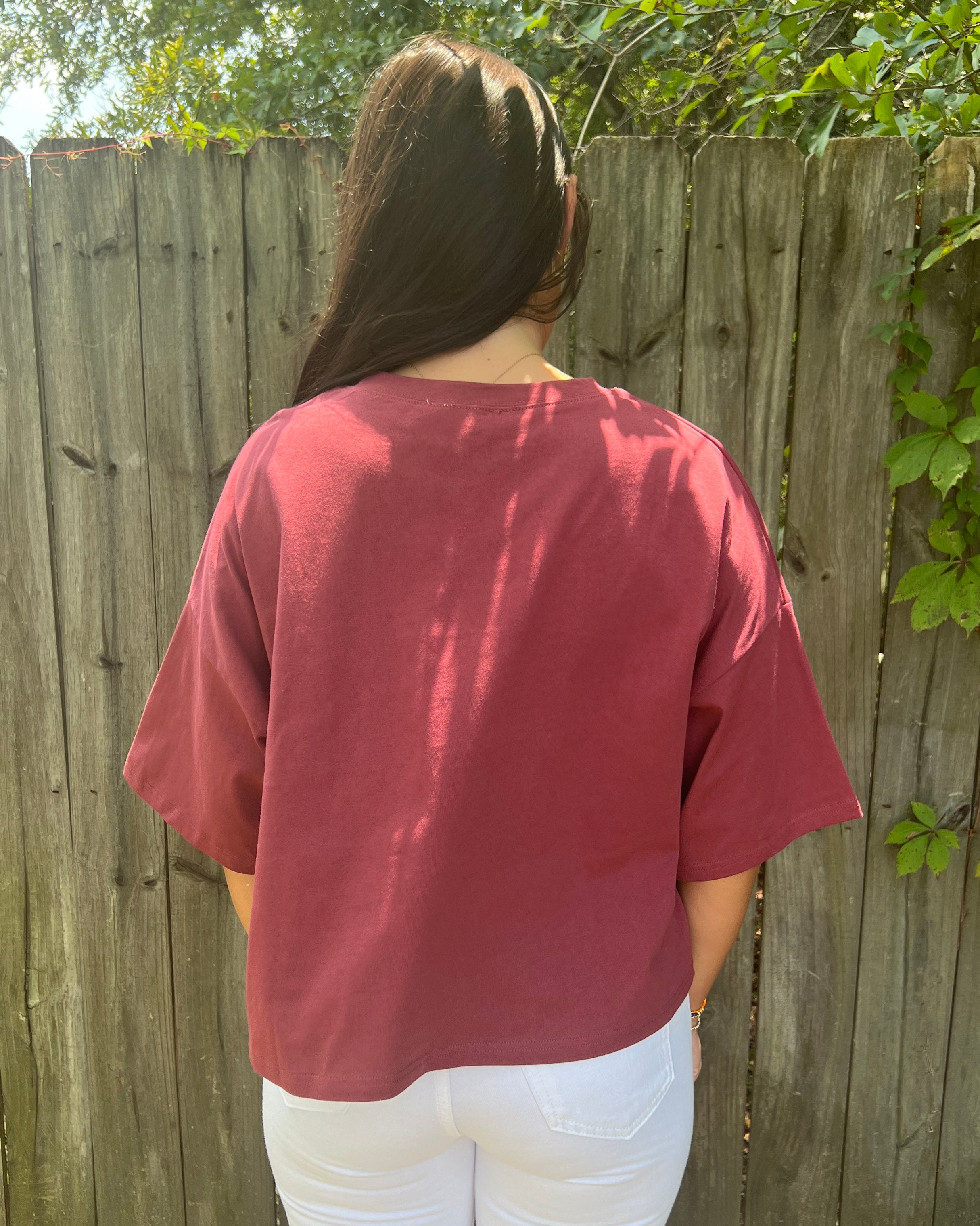 Let's Go Maroon Game Day Sequins Crop Tee-Shop-Womens-Boutique-Clothing