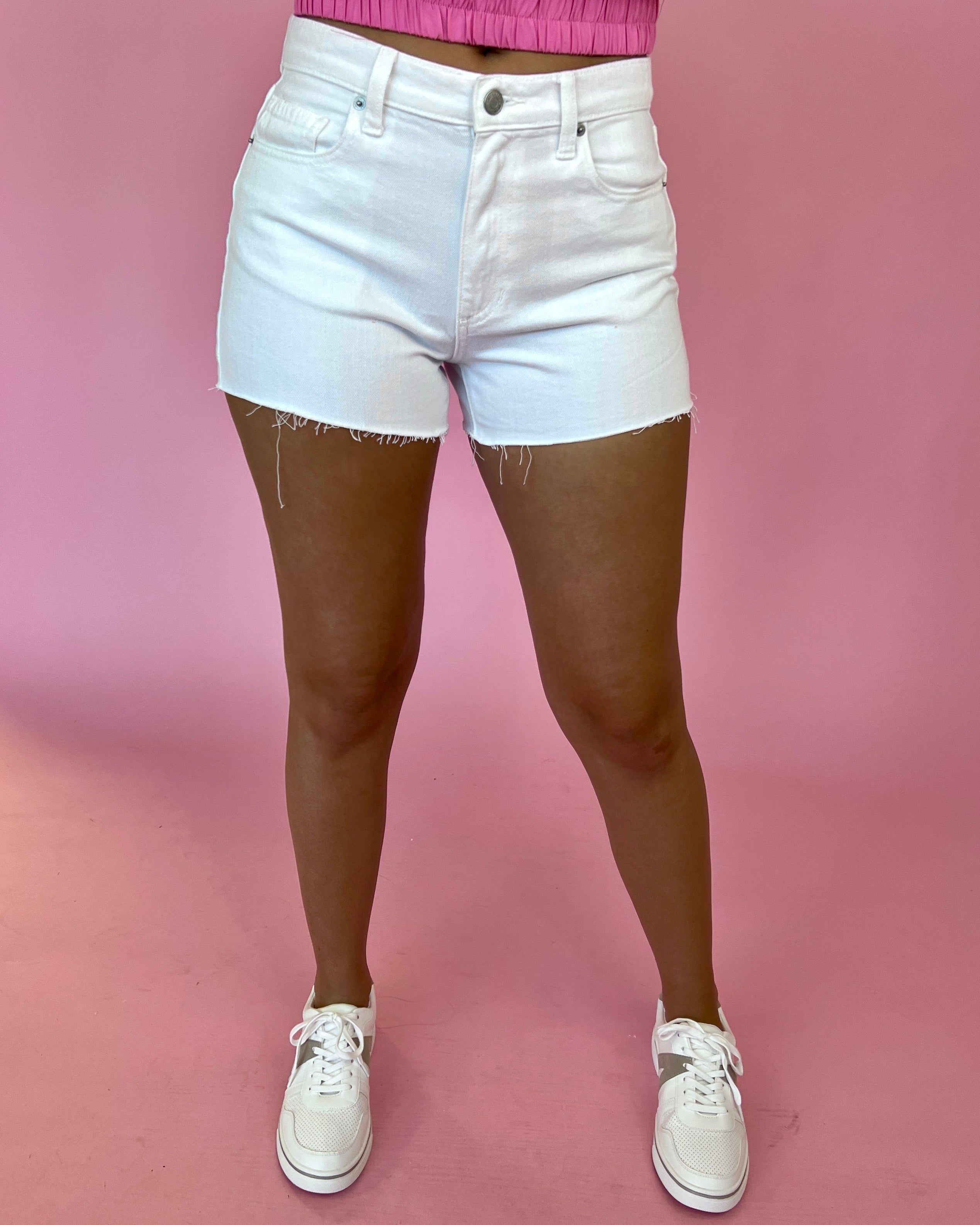 Wish To Know White High Rise Shorts-Shop-Womens-Boutique-Clothing