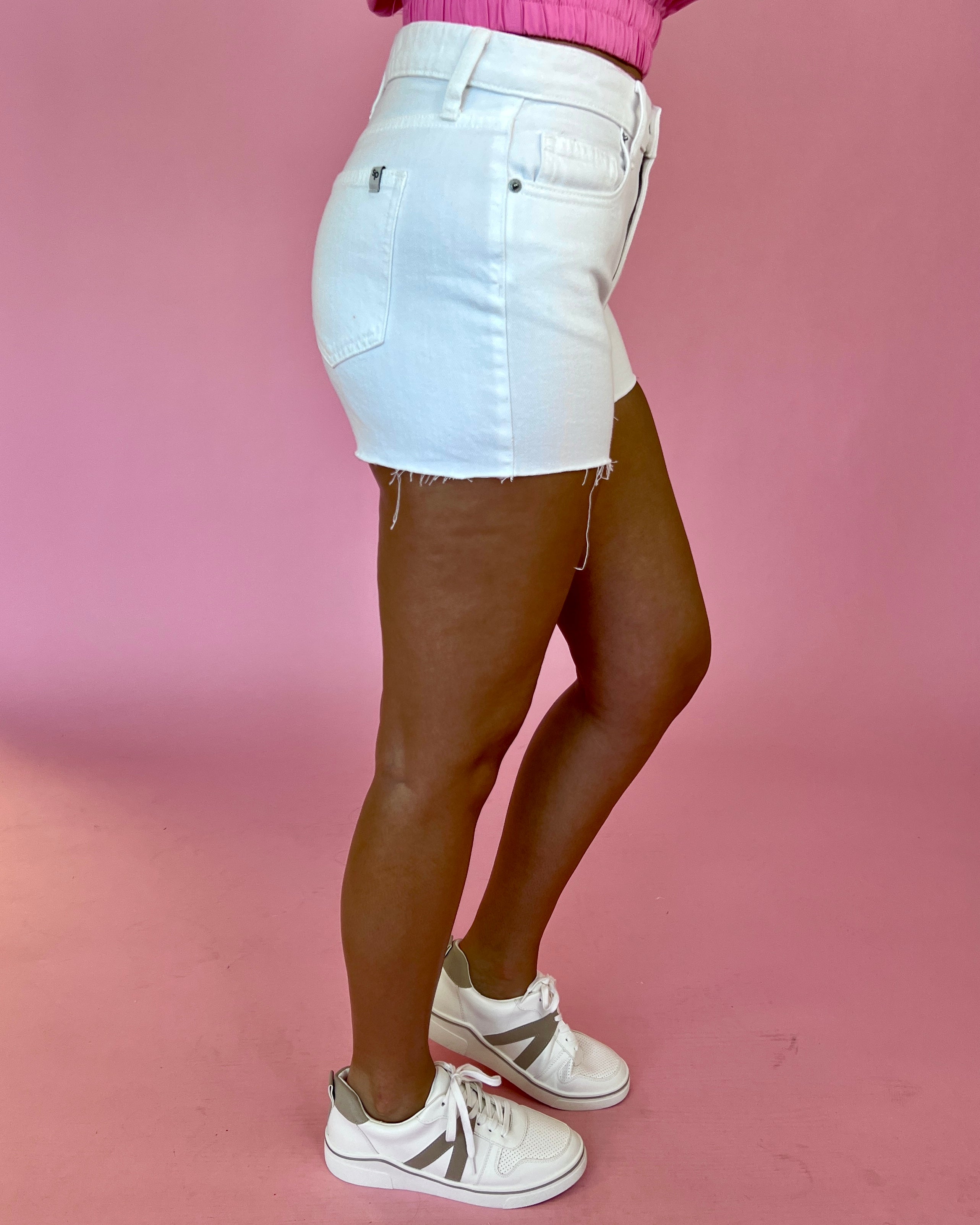 Wish To Know White High Rise Shorts-Shop-Womens-Boutique-Clothing