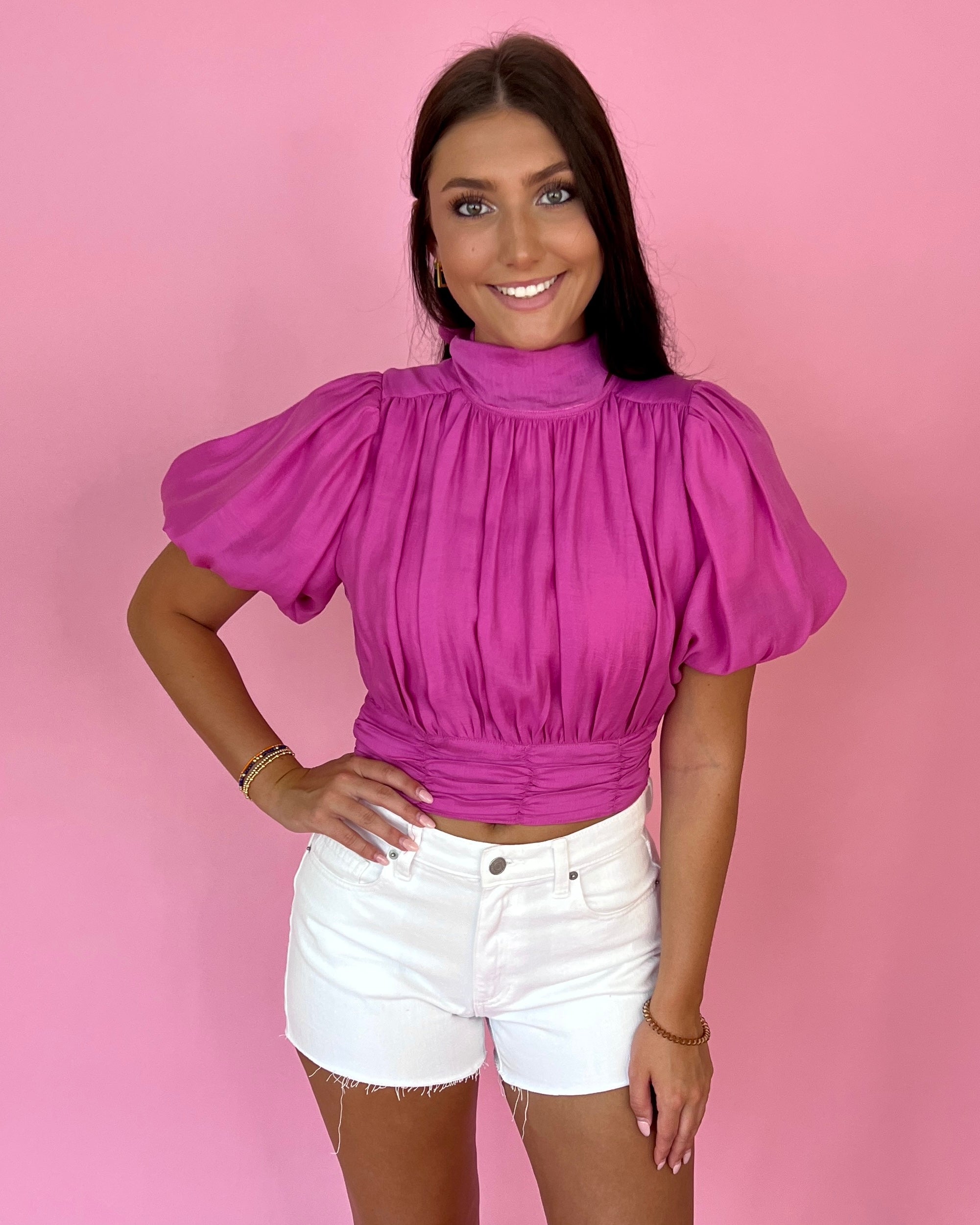 Diamond Girl Orchid High Neck Crop Top-Shop-Womens-Boutique-Clothing
