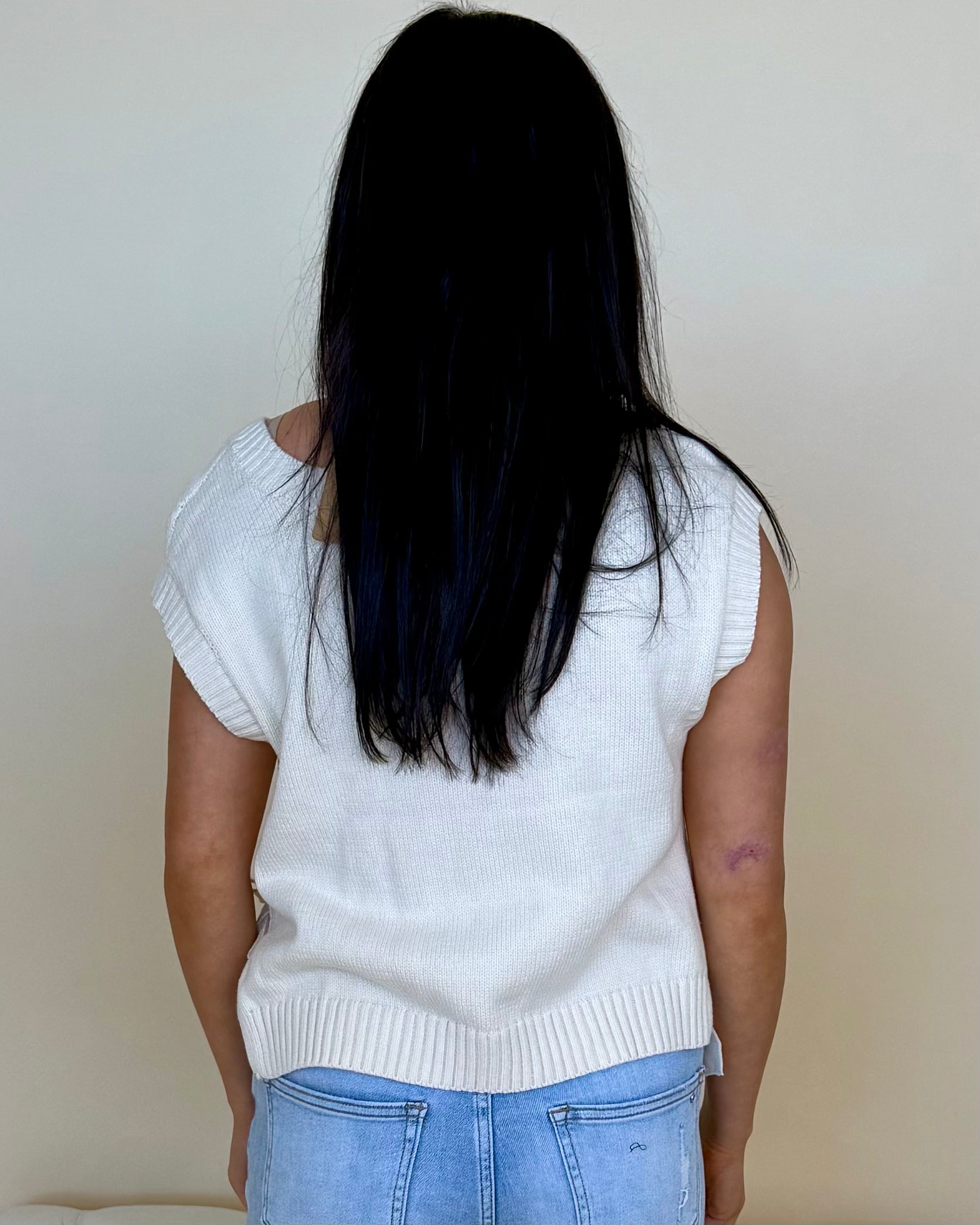 Easily Admired Cream V-Neck Cable Sweater-Shop-Womens-Boutique-Clothing