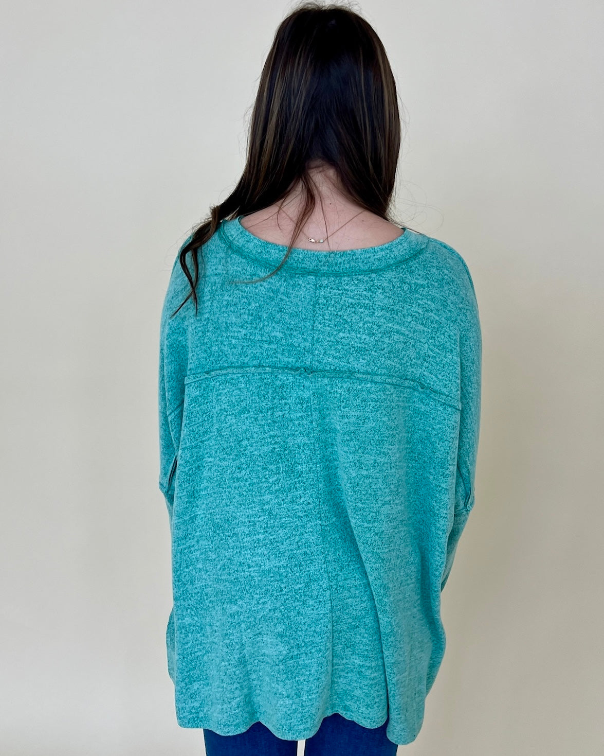 All For You Pine Green Heathered Top-Shop-Womens-Boutique-Clothing