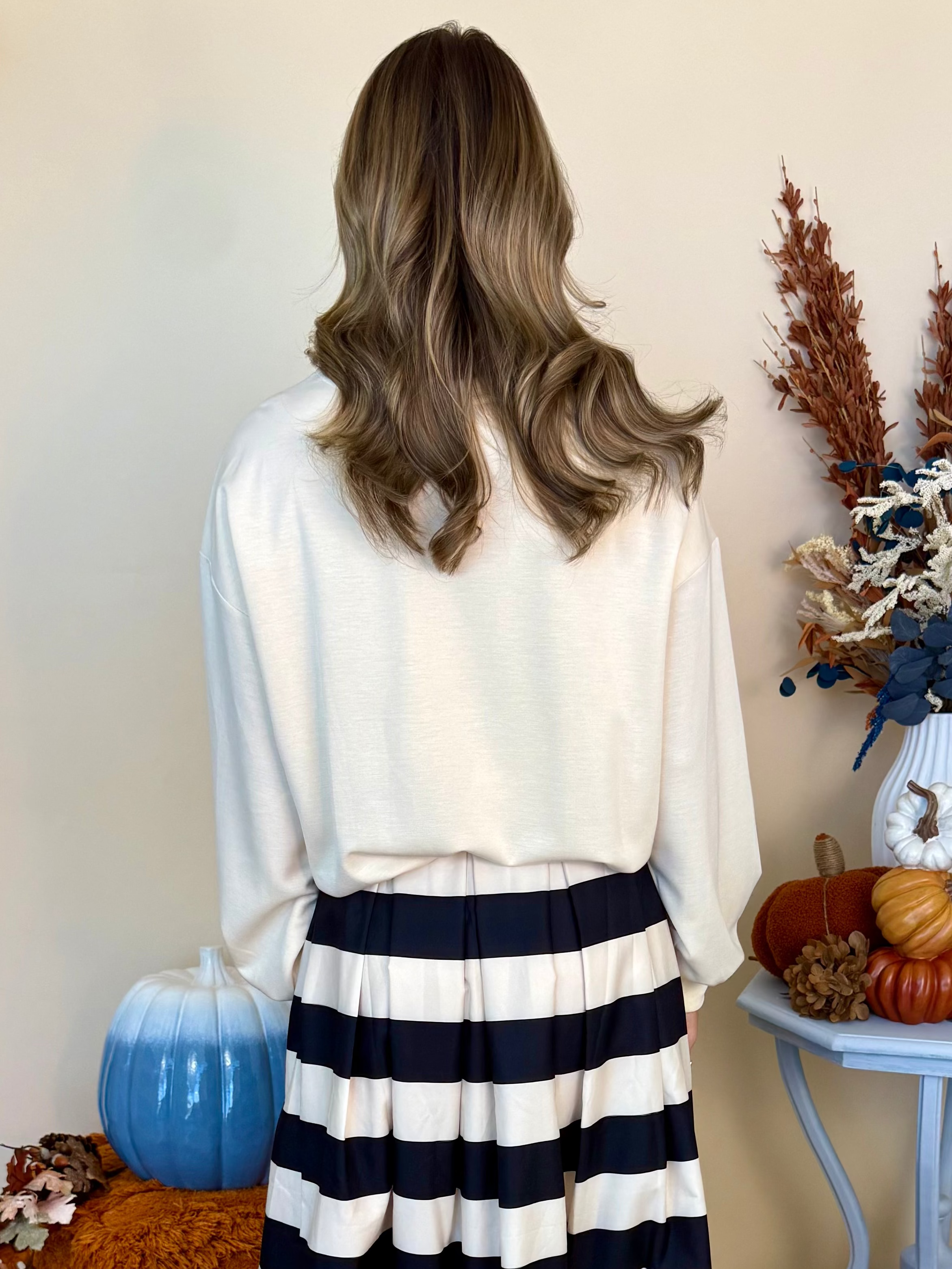 Dream of You Cream Luxeknit Bubble Hem Top-Shop-Womens-Boutique-Clothing