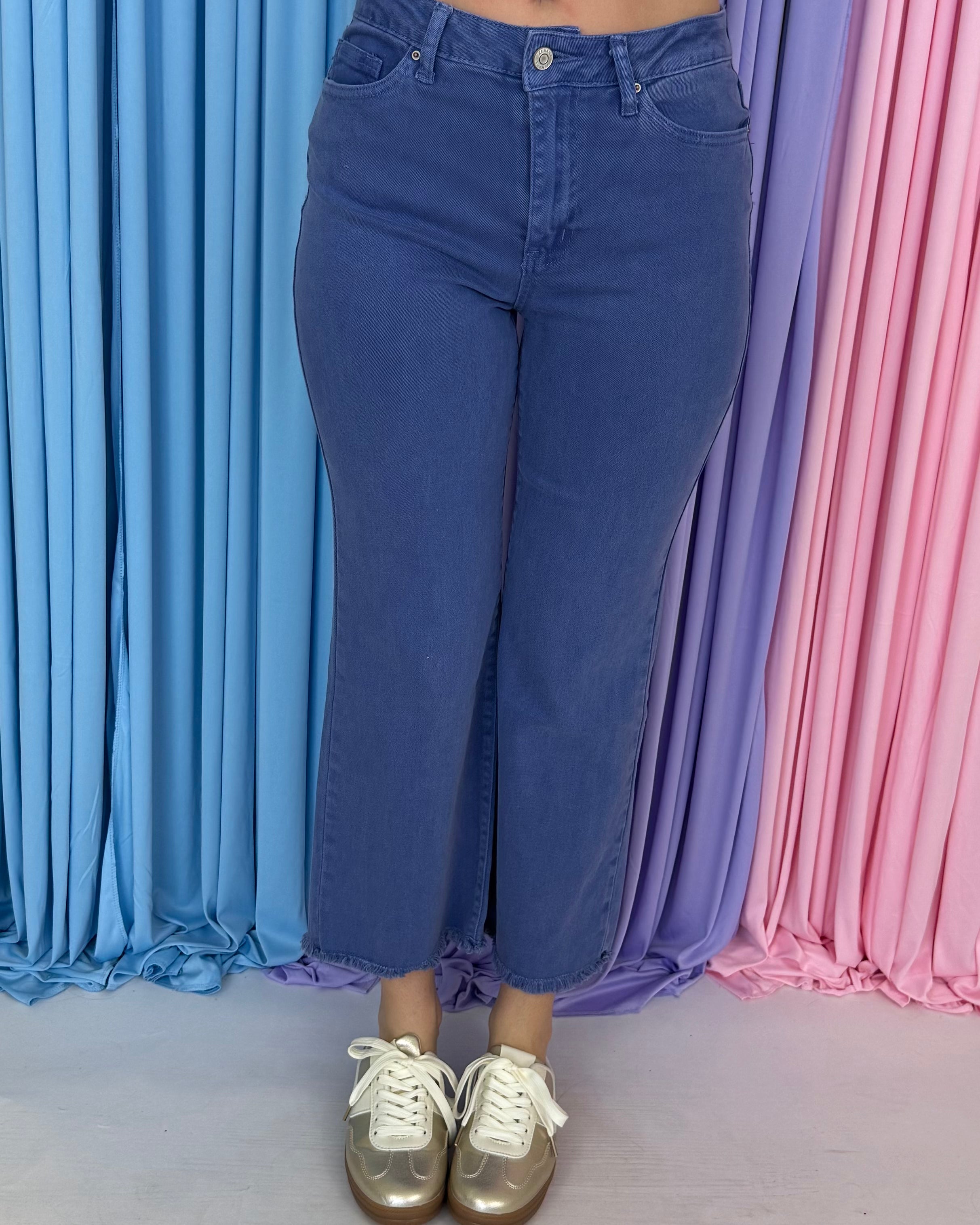 Feeling Close Marlin Acid Washed Frayed Bootcut Pants-Shop-Womens-Boutique-Clothing