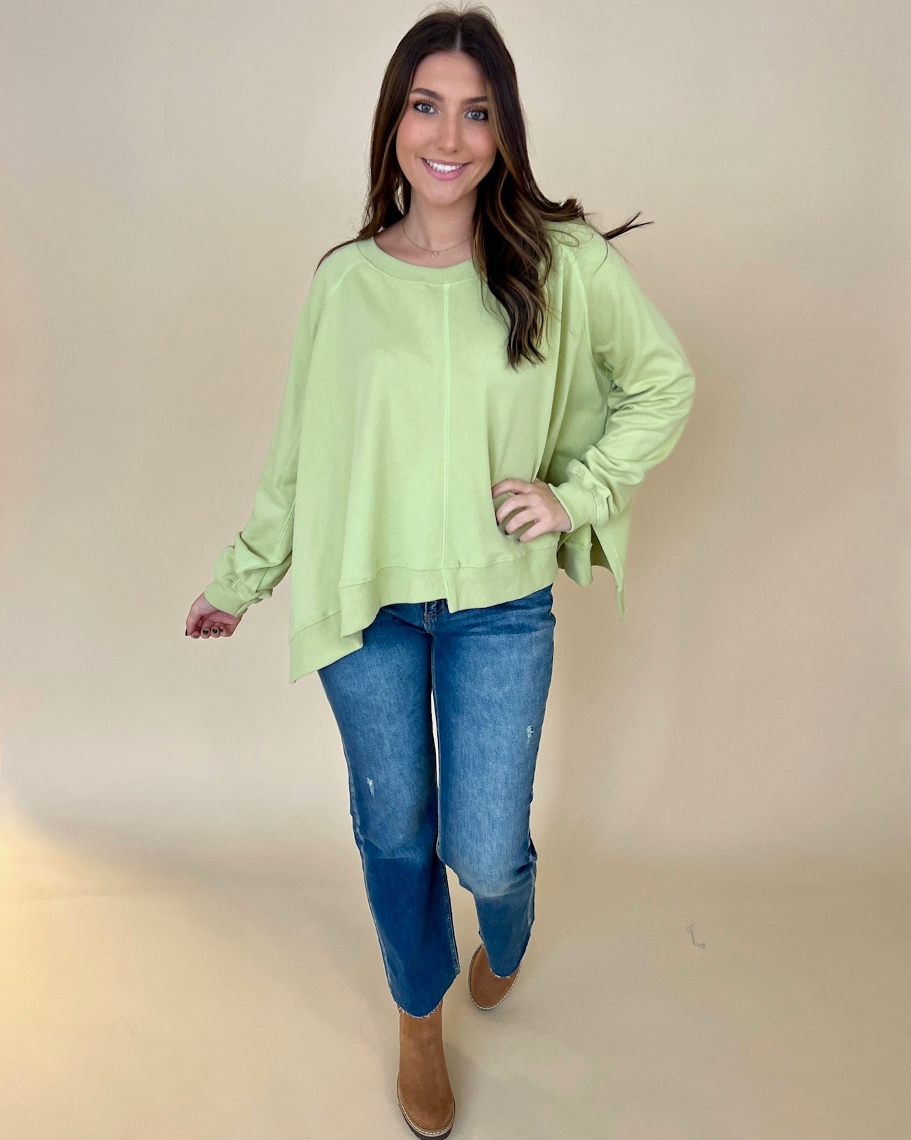 Green clearance tea sweater