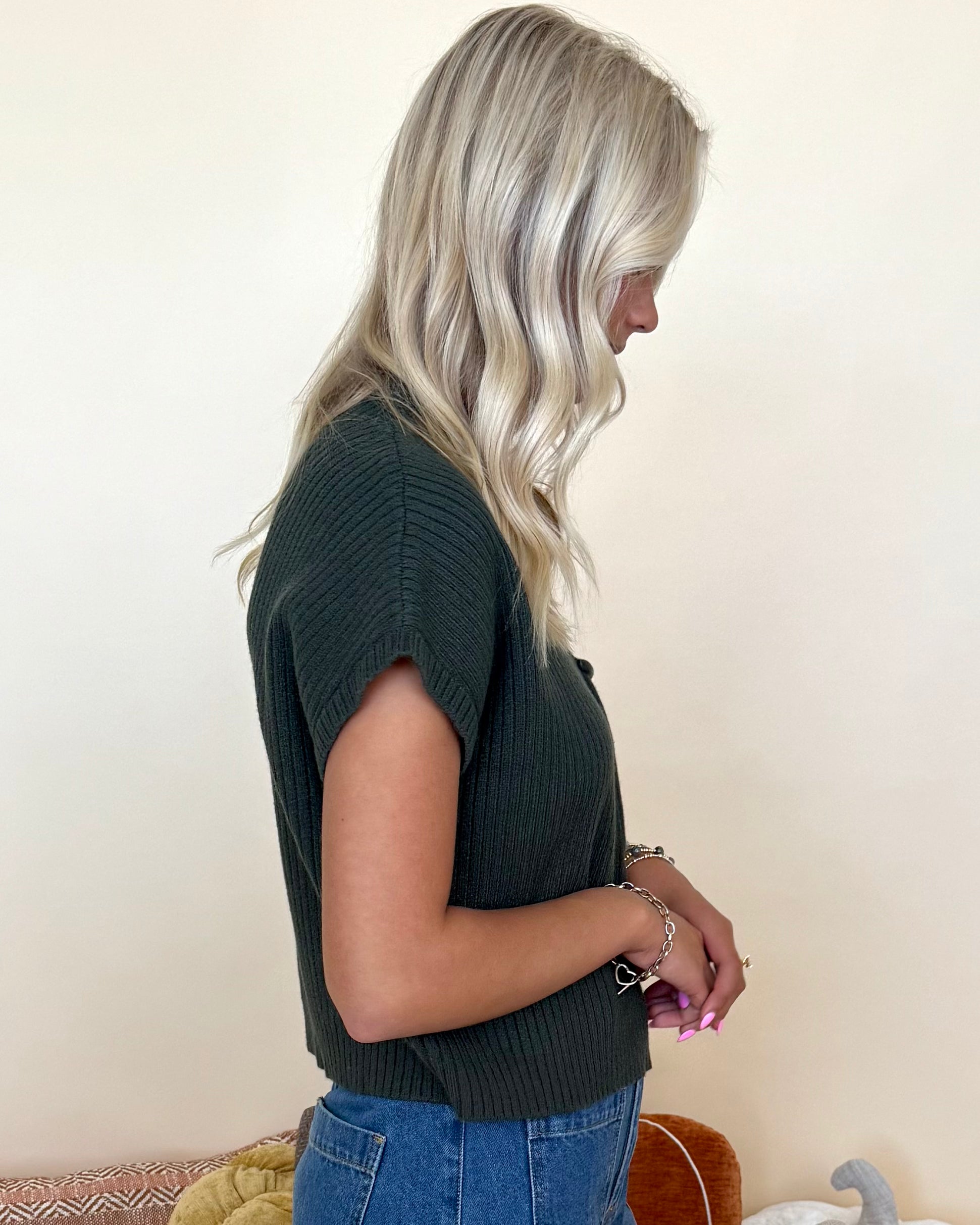 Keep Looking Forest Green Pocket Sweater-Shop-Womens-Boutique-Clothing