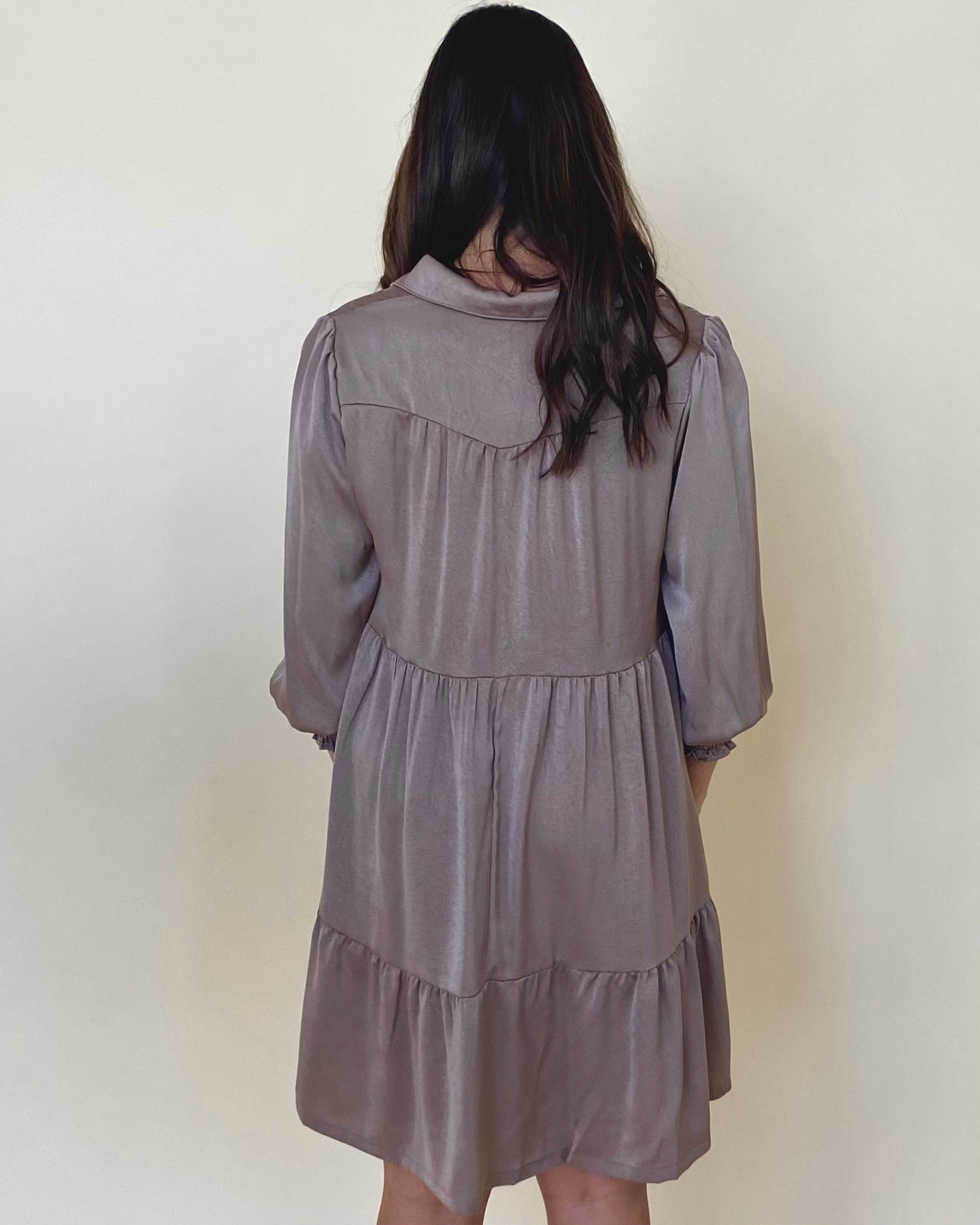 Swift Moves Mushroom Crinkled Dress-Shop-Womens-Boutique-Clothing