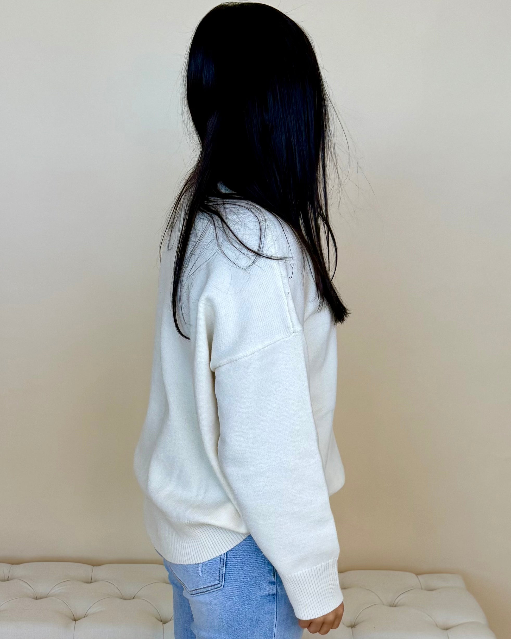 Made You Blush Cream Mock Sweater-Shop-Womens-Boutique-Clothing