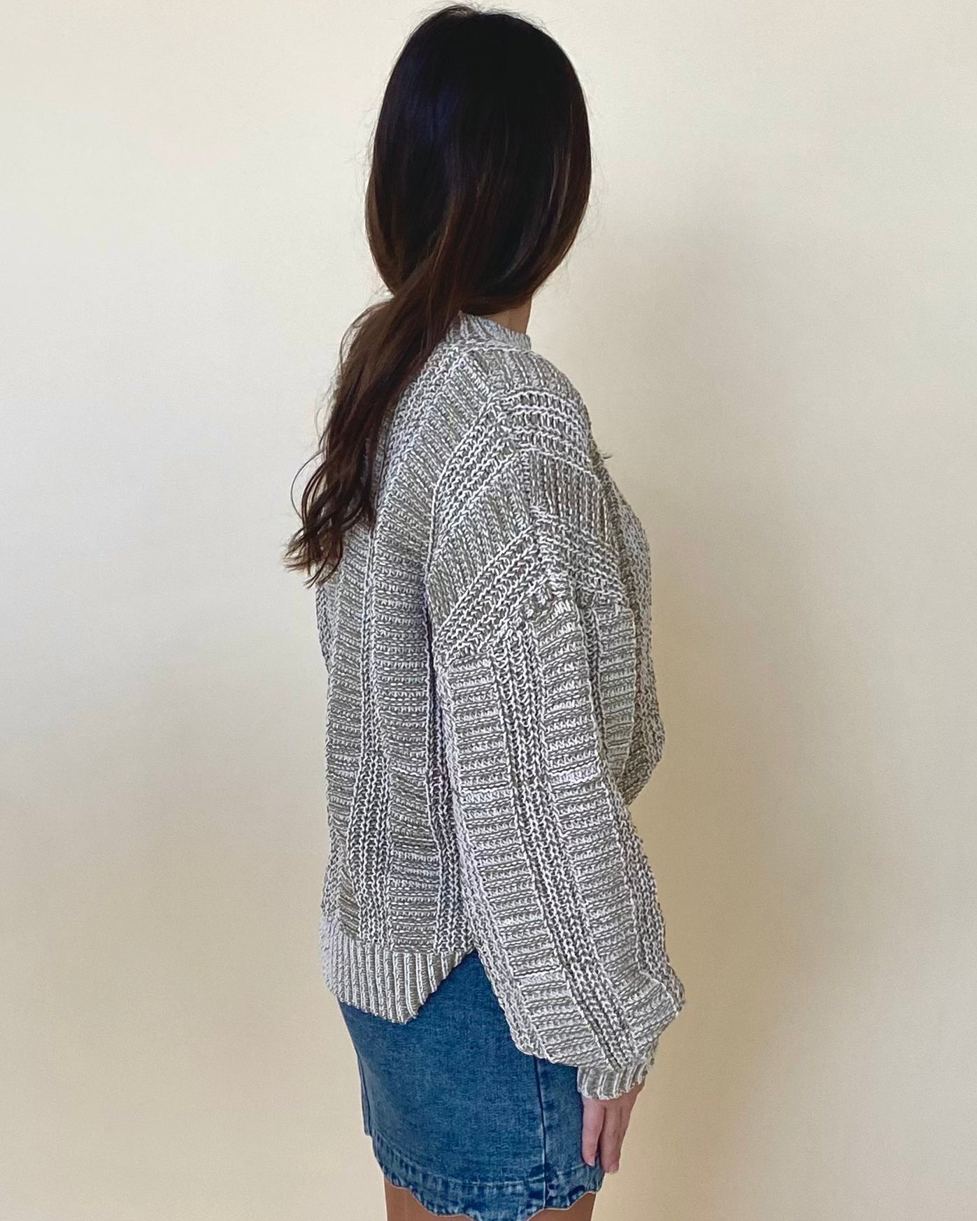 Don't Chase Olive Two Tone Sweater-Shop-Womens-Boutique-Clothing