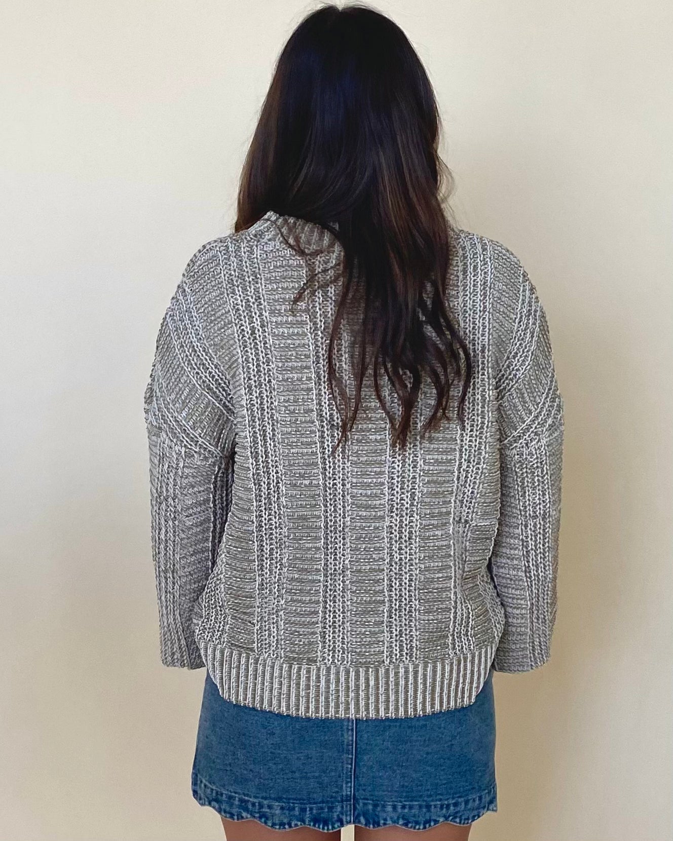 Don't Chase Olive Two Tone Sweater-Shop-Womens-Boutique-Clothing