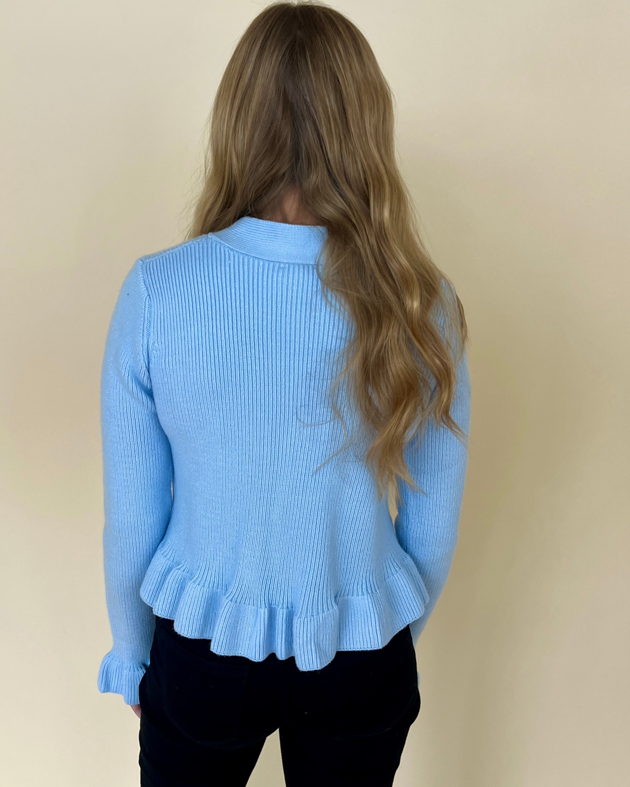 Let's Rewind Baby Blue Button Cardigan-Shop-Womens-Boutique-Clothing