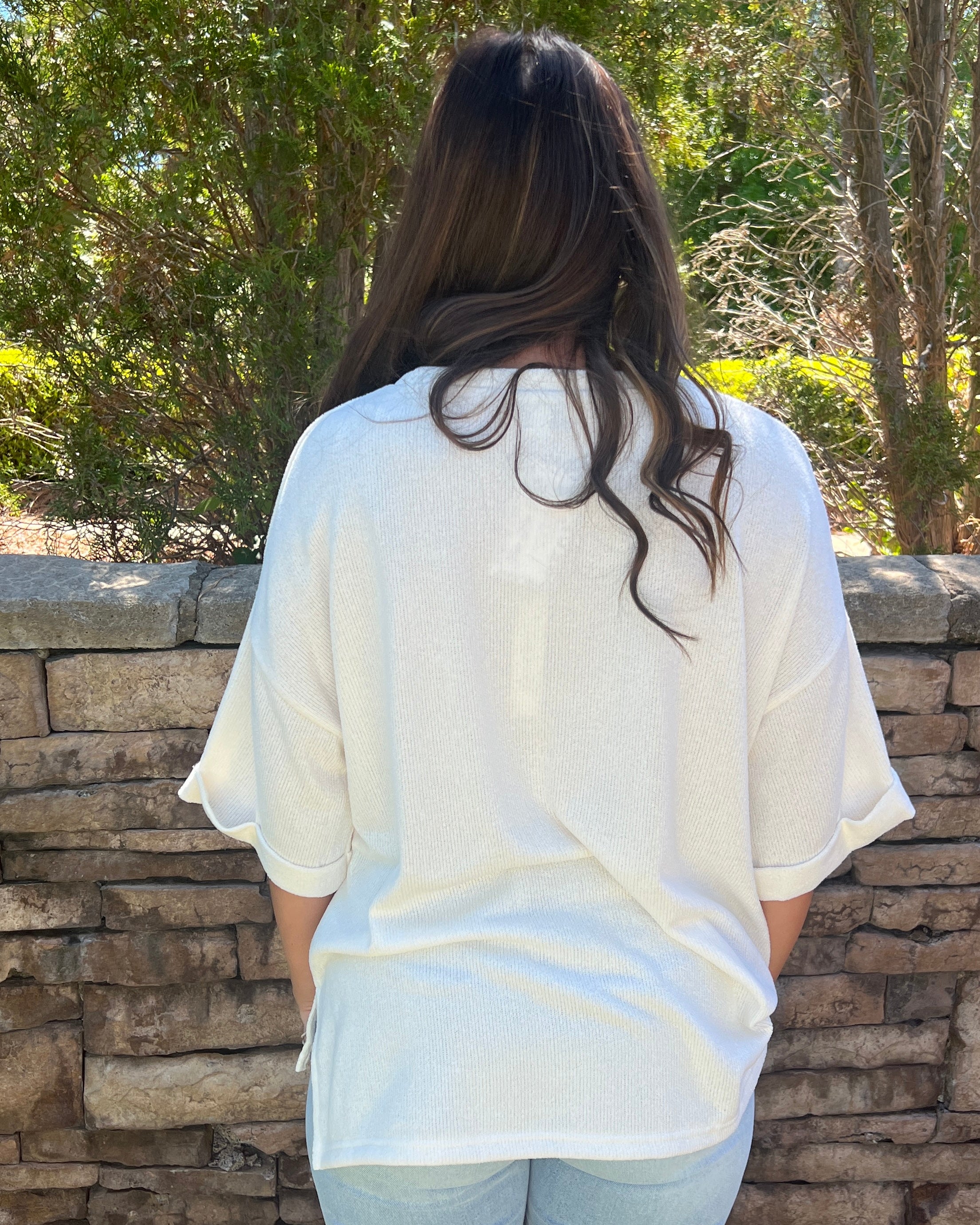Slow Down Off White Sweater Top-Shop-Womens-Boutique-Clothing