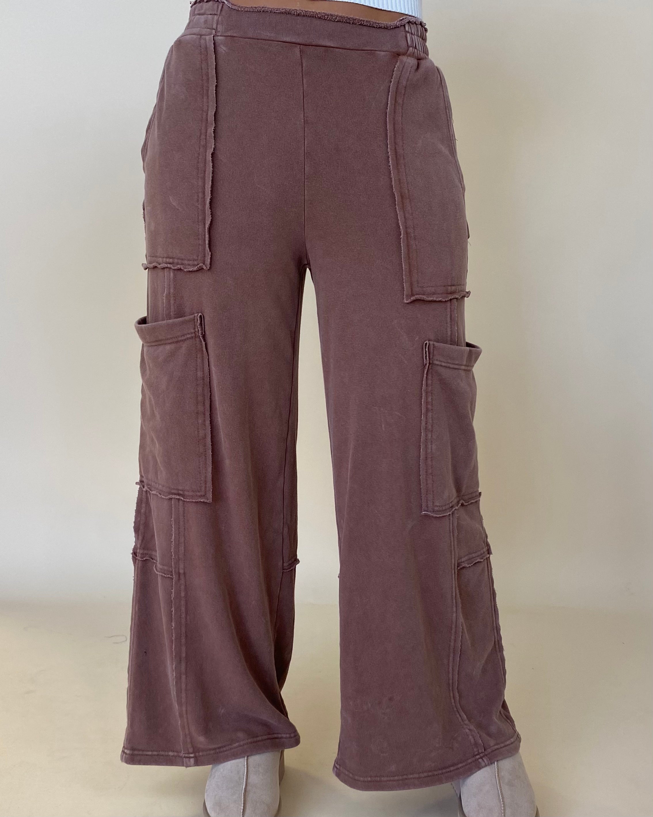 Long Nights Chestnut Cargo Pants-Shop-Womens-Boutique-Clothing