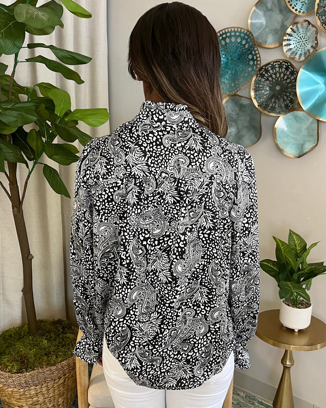 Path To You Black Paisley Top-Shop-Womens-Boutique-Clothing