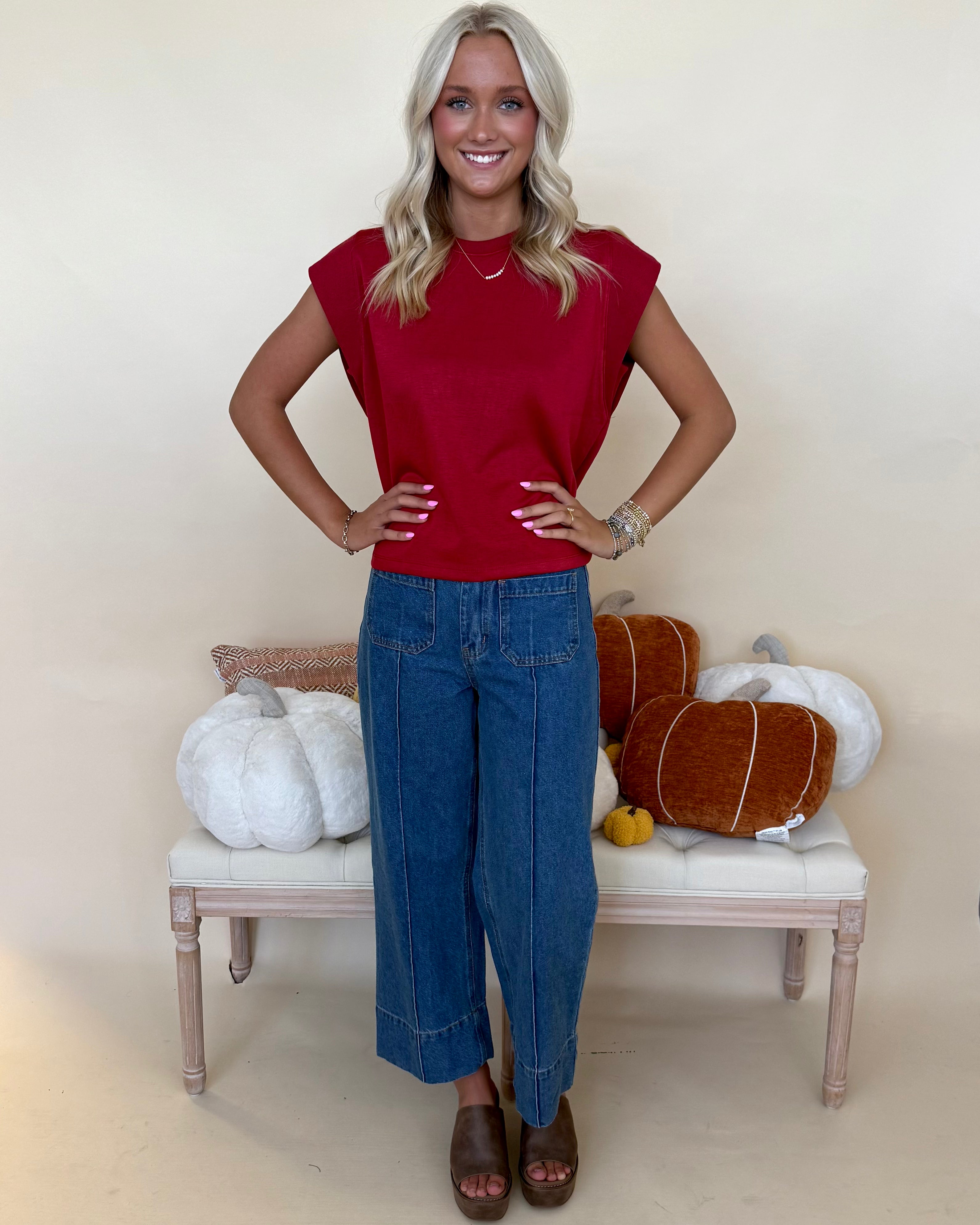 Natural Ease Brick Cap Sleeve Top-Shop-Womens-Boutique-Clothing