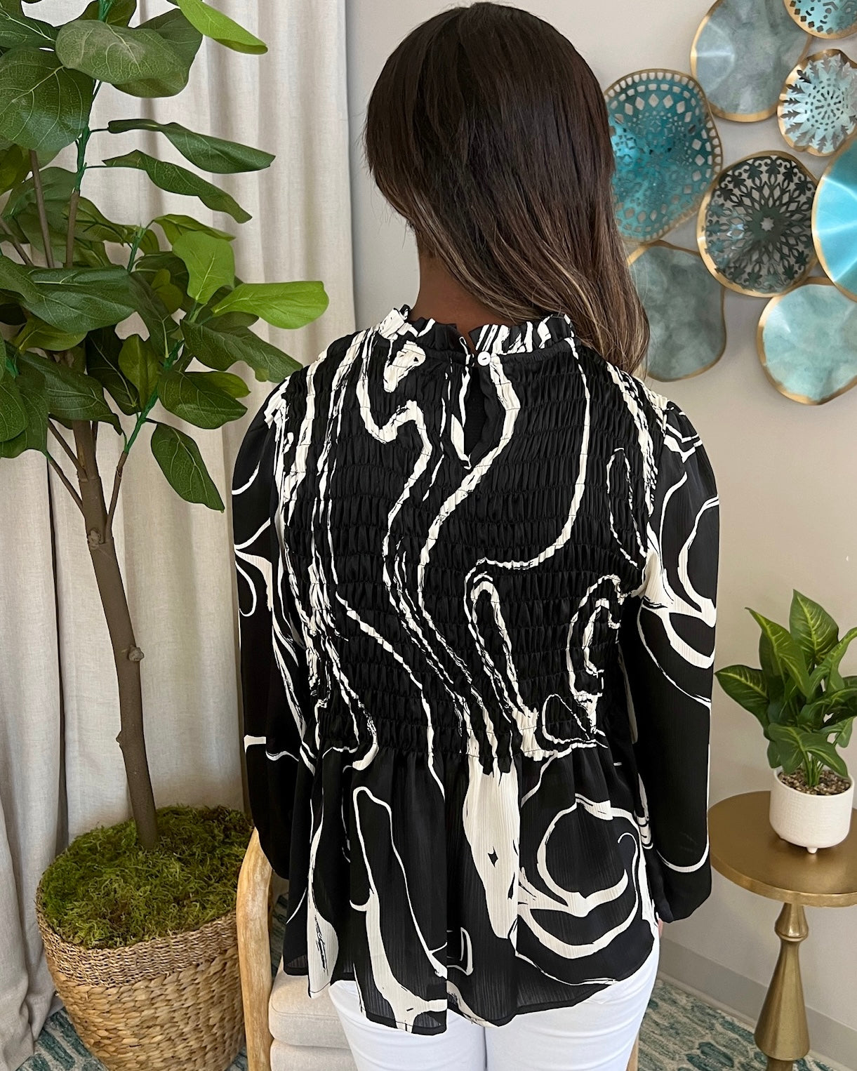It's Possible Black Swirl Top-Shop-Womens-Boutique-Clothing