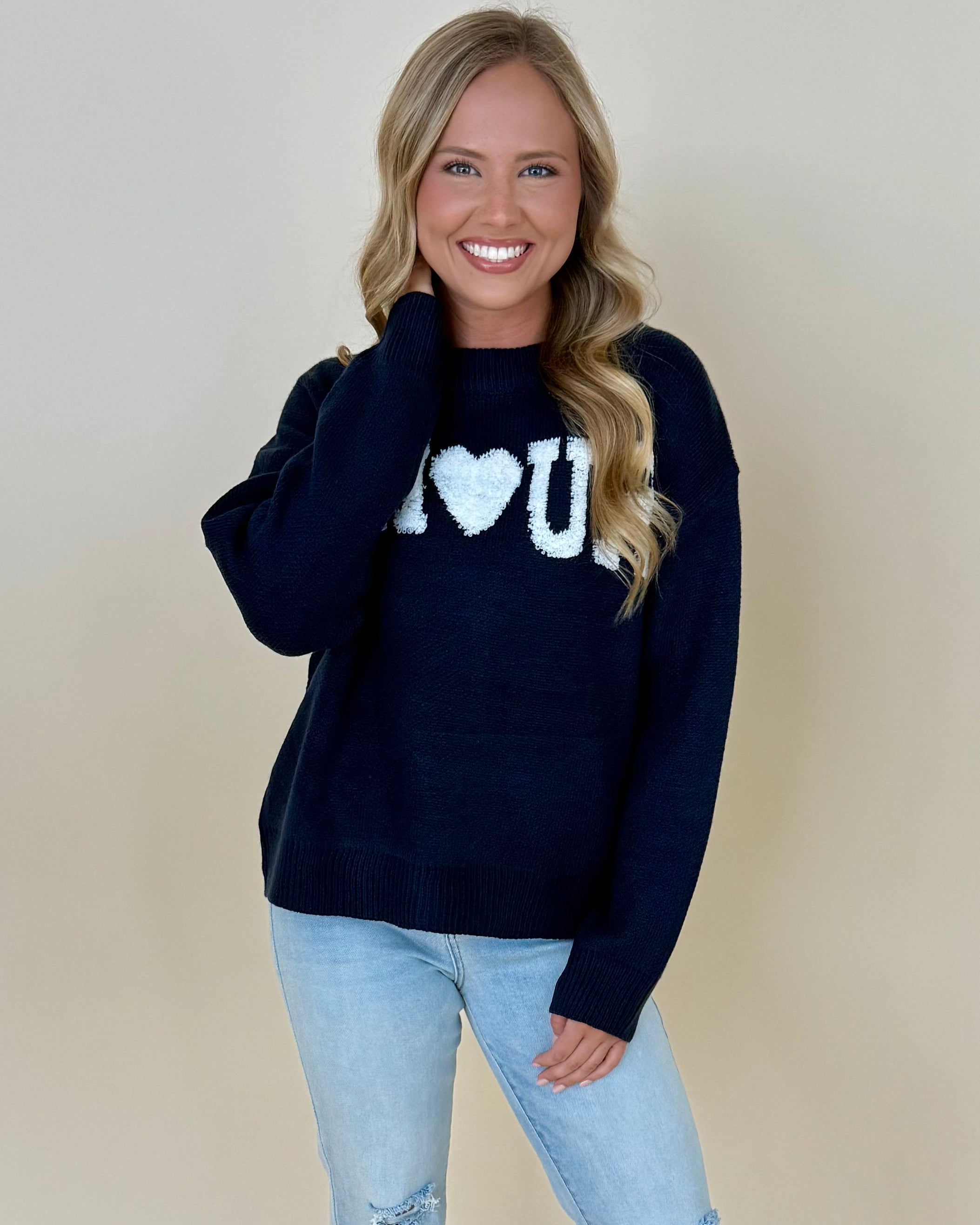 Stars Align Navy Amour Sweater-Shop-Womens-Boutique-Clothing