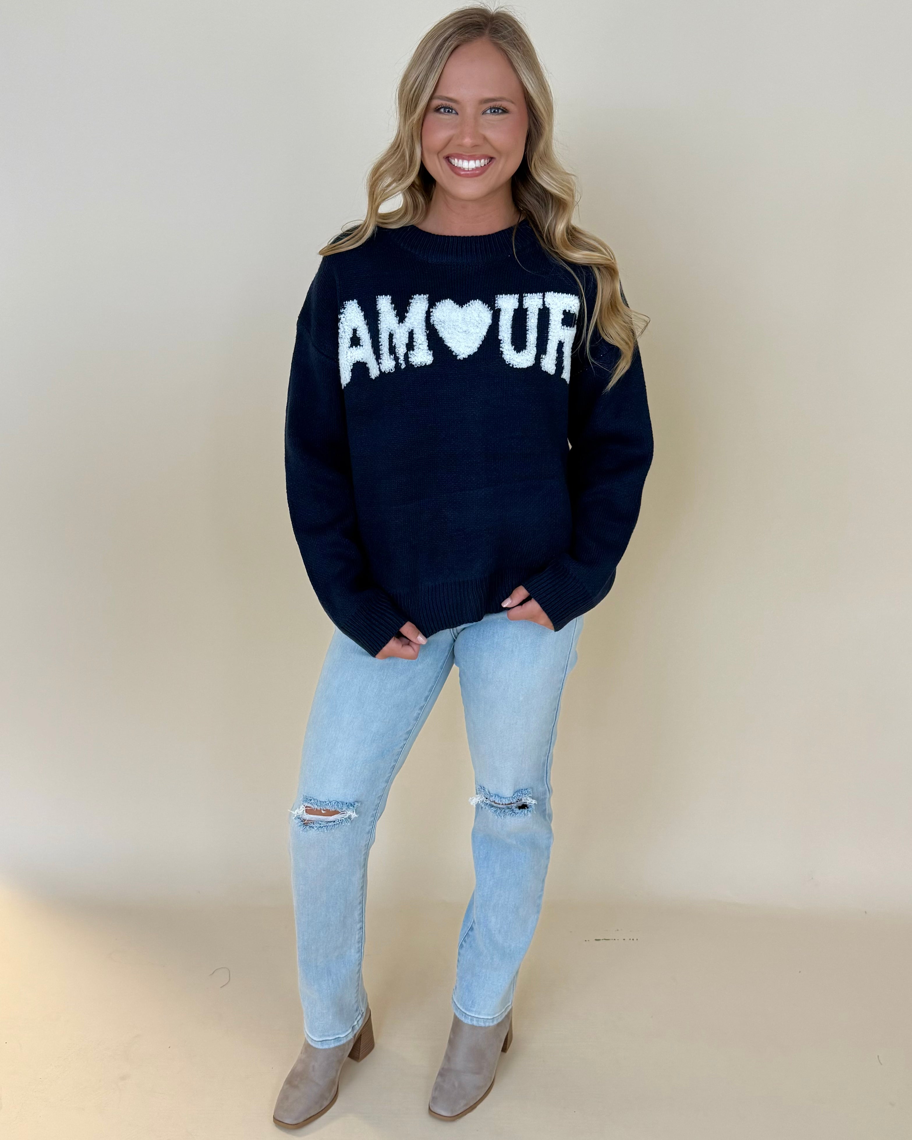 Stars Align Navy Amour Sweater-Shop-Womens-Boutique-Clothing