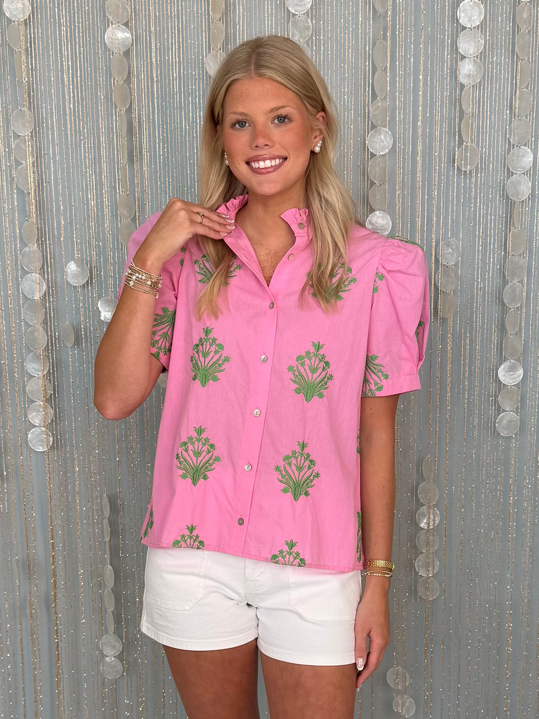 Cherished Time Pink Embroidered Top-Shop-Womens-Boutique-Clothing