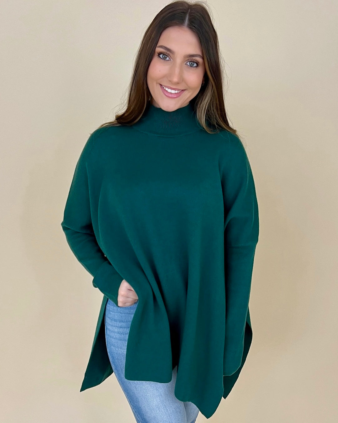 Pour Your Heart Out H Green Dolman Sweater-Shop-Womens-Boutique-Clothing