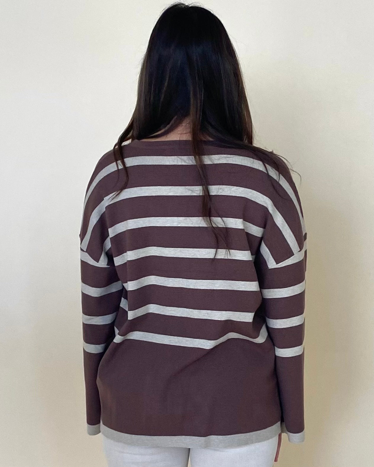 Capture It Mocha Striped Sweater-Shop-Womens-Boutique-Clothing