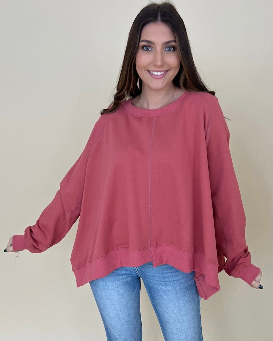 Colder Days Dried Rose Sweatshirt-Shop-Womens-Boutique-Clothing