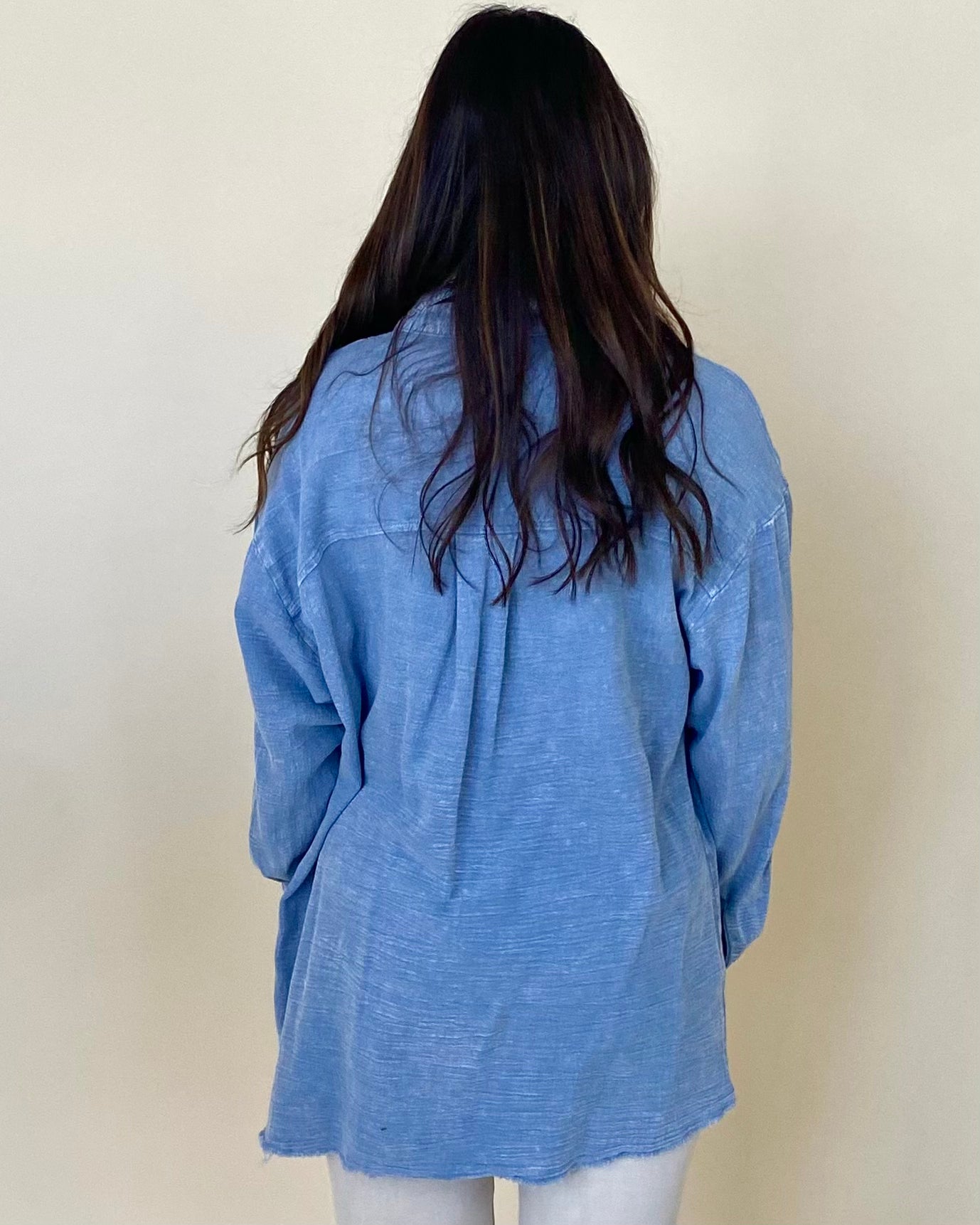 Look Impressed Denim Blue Washed Top-Shop-Womens-Boutique-Clothing