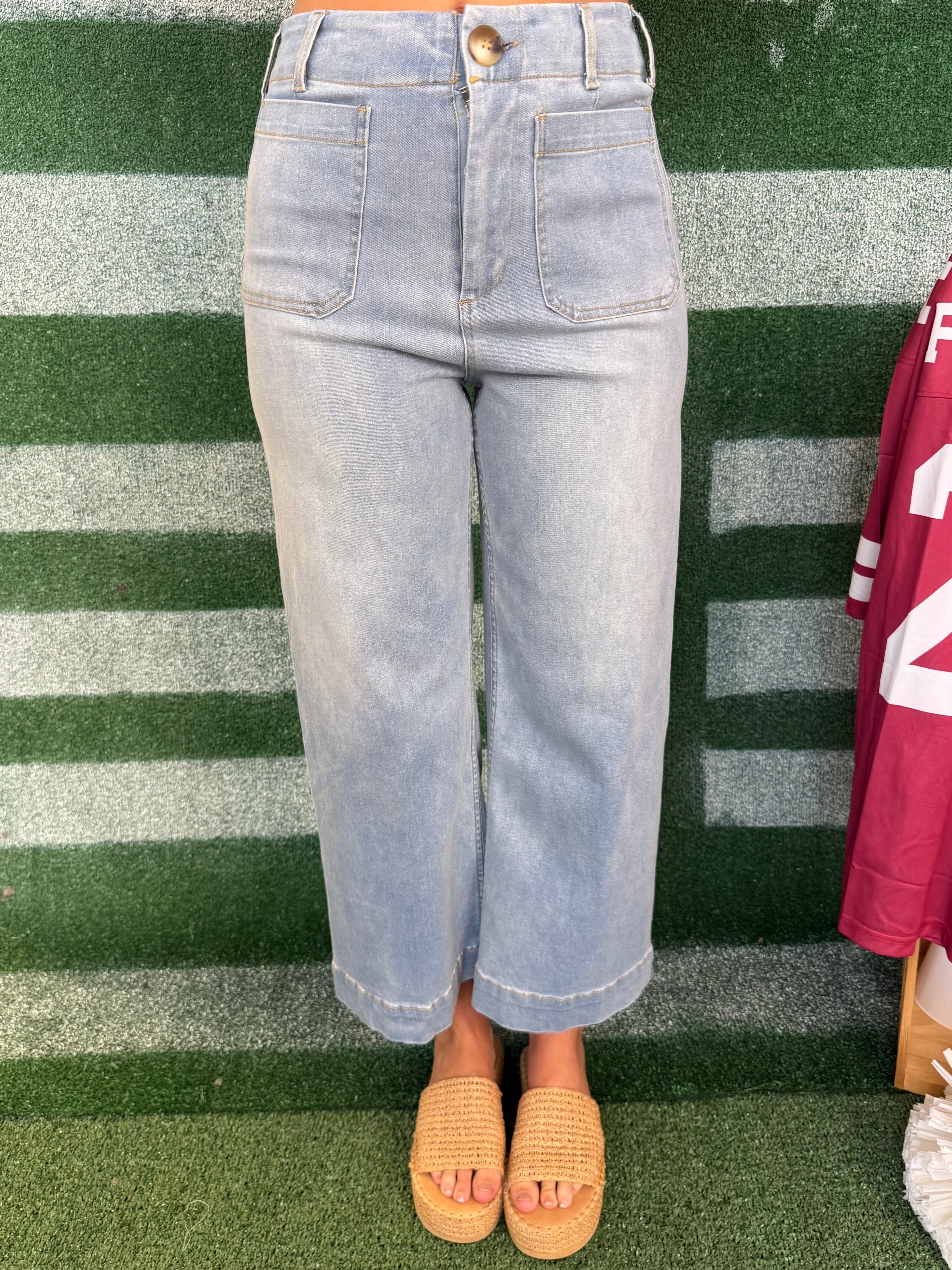 Always Works Light Denim Straight Leg Pants-Shop-Womens-Boutique-Clothing