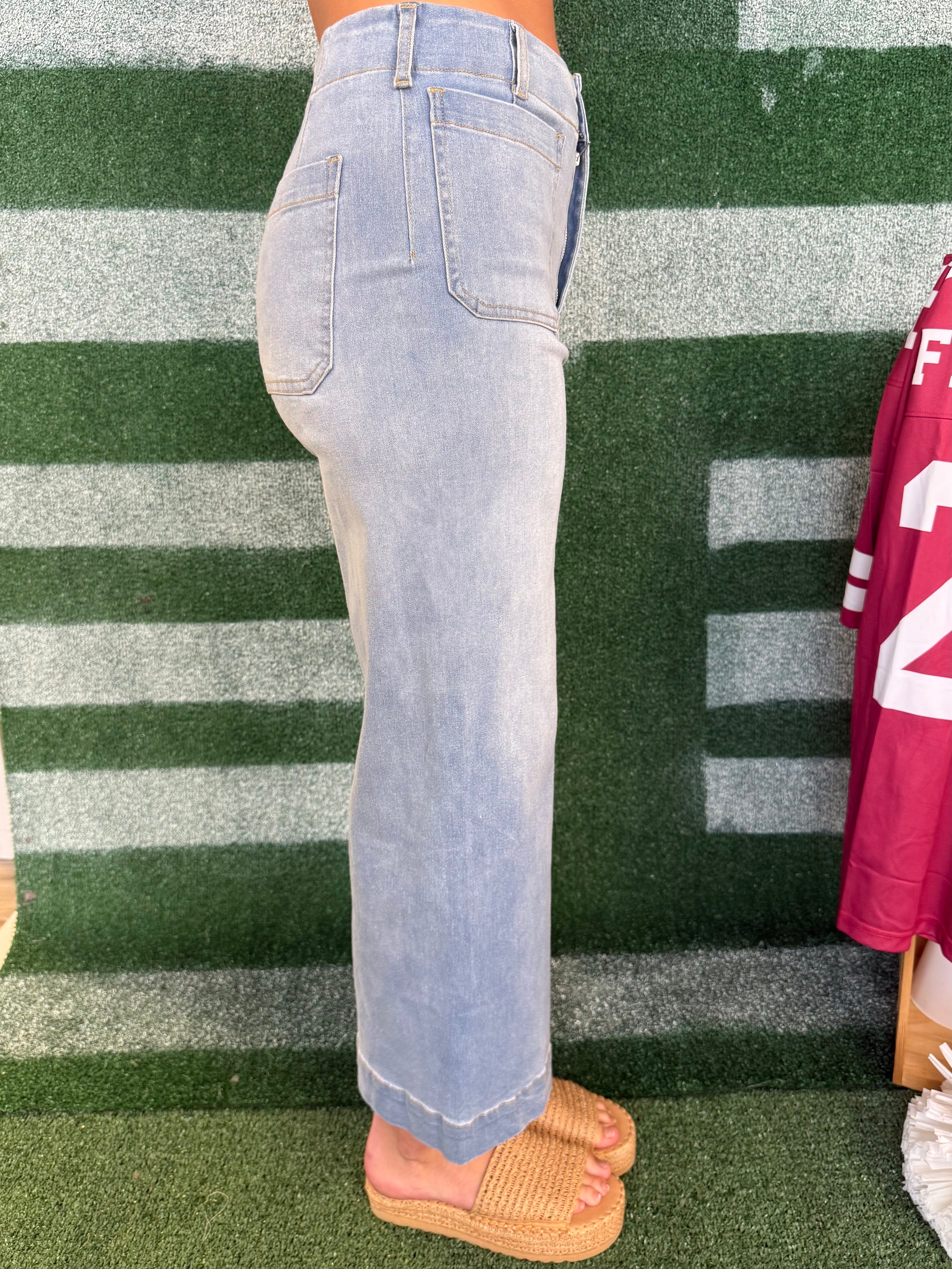 Always Works Light Denim Straight Leg Pants-Shop-Womens-Boutique-Clothing