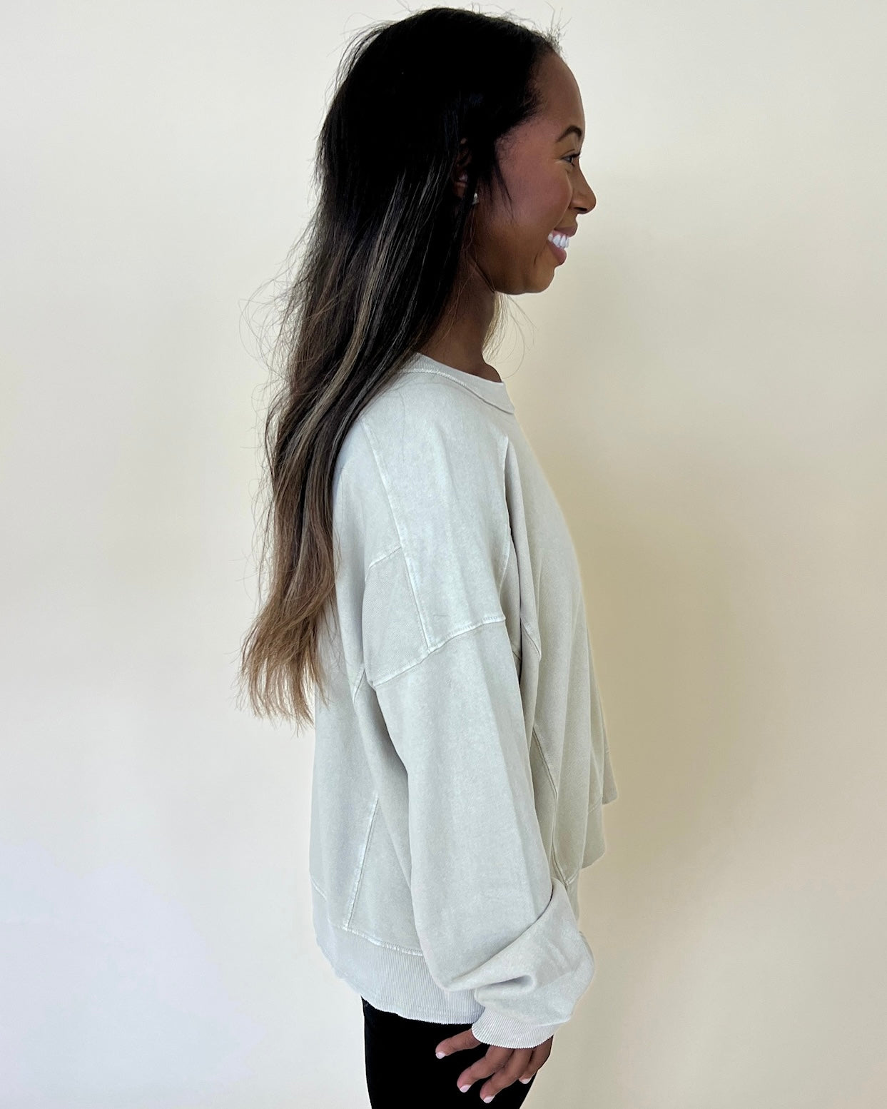 Get In Lt Khaki Mineral Washed Top-Shop-Womens-Boutique-Clothing