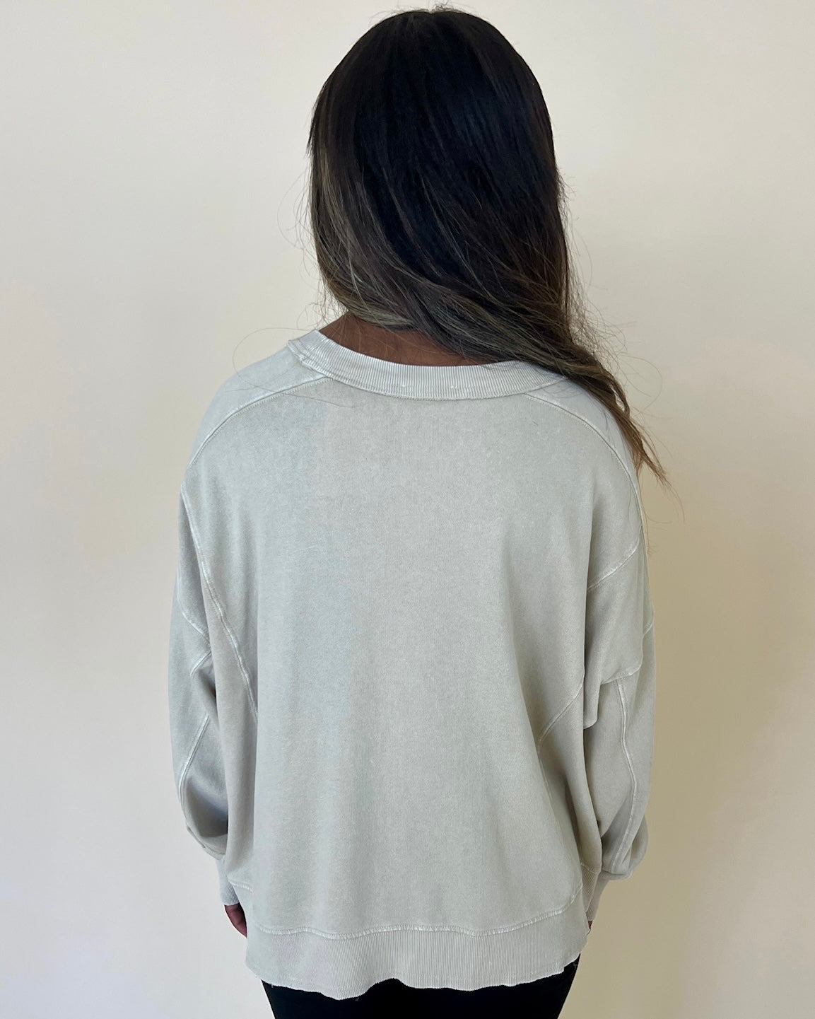 Get In Lt Khaki Mineral Washed Top-Shop-Womens-Boutique-Clothing