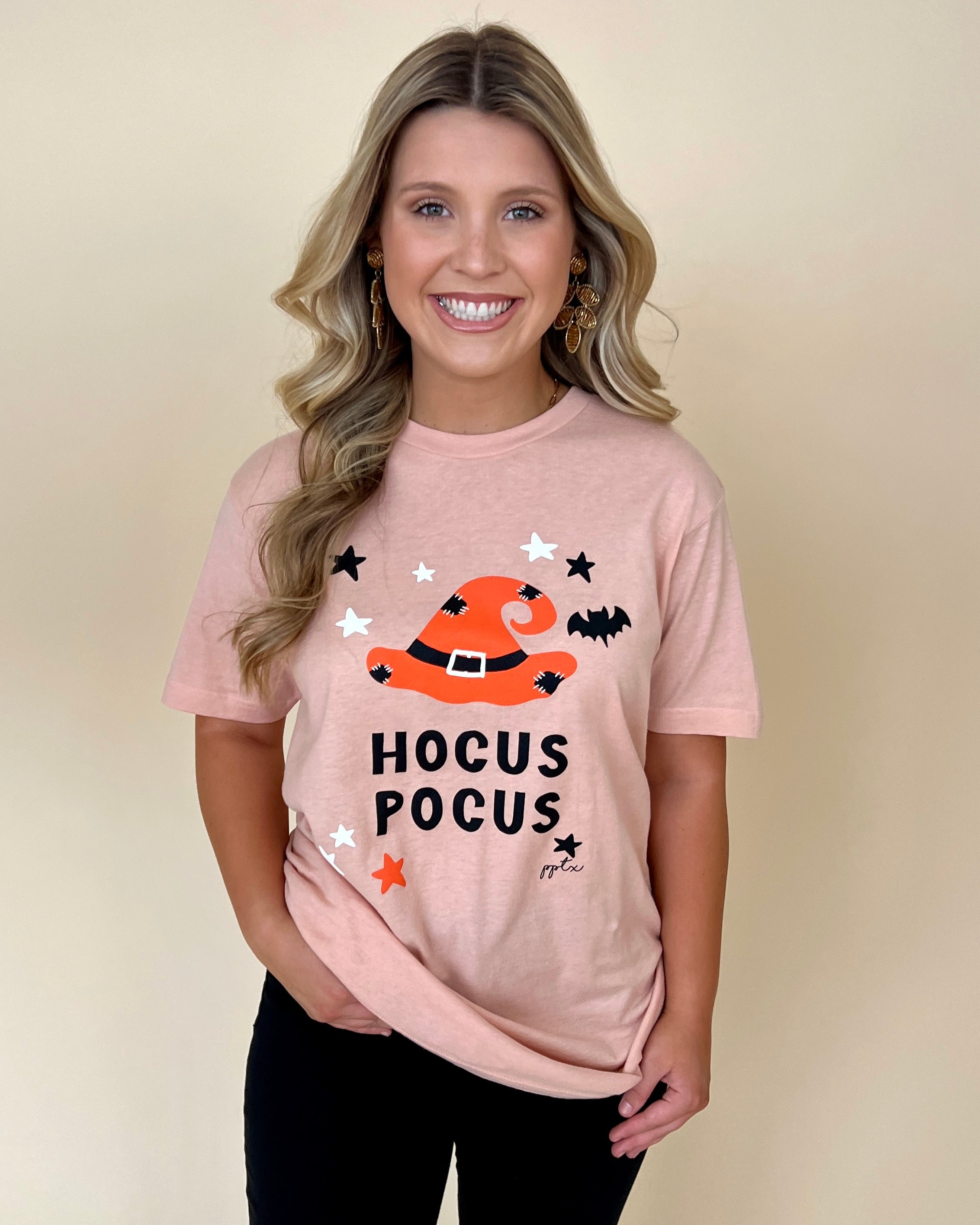 Hallow Queen Pink Hocus Pocus Graphic Tee-Shop-Womens-Boutique-Clothing