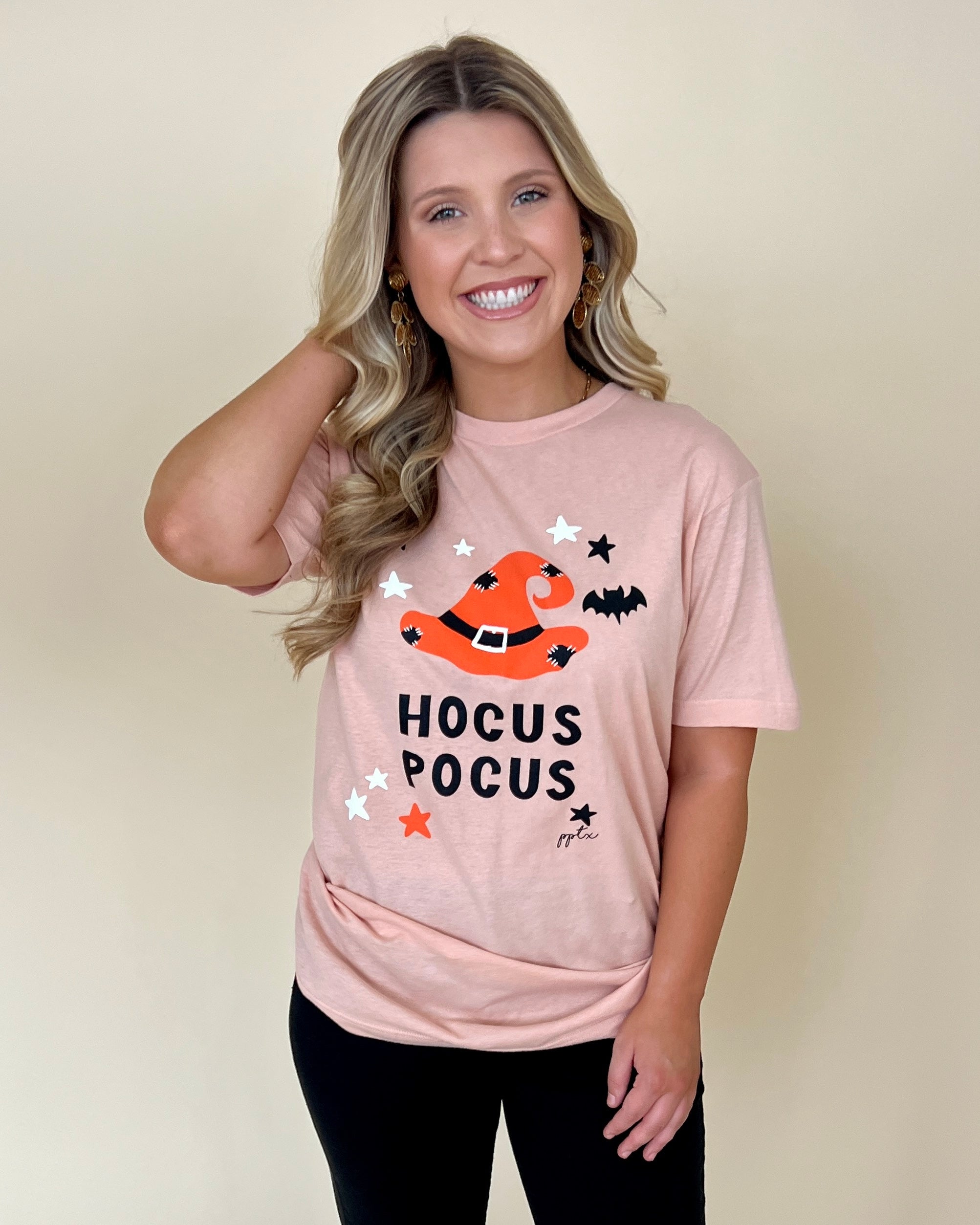 Hallow Queen Pink Hocus Pocus Graphic Tee-Shop-Womens-Boutique-Clothing