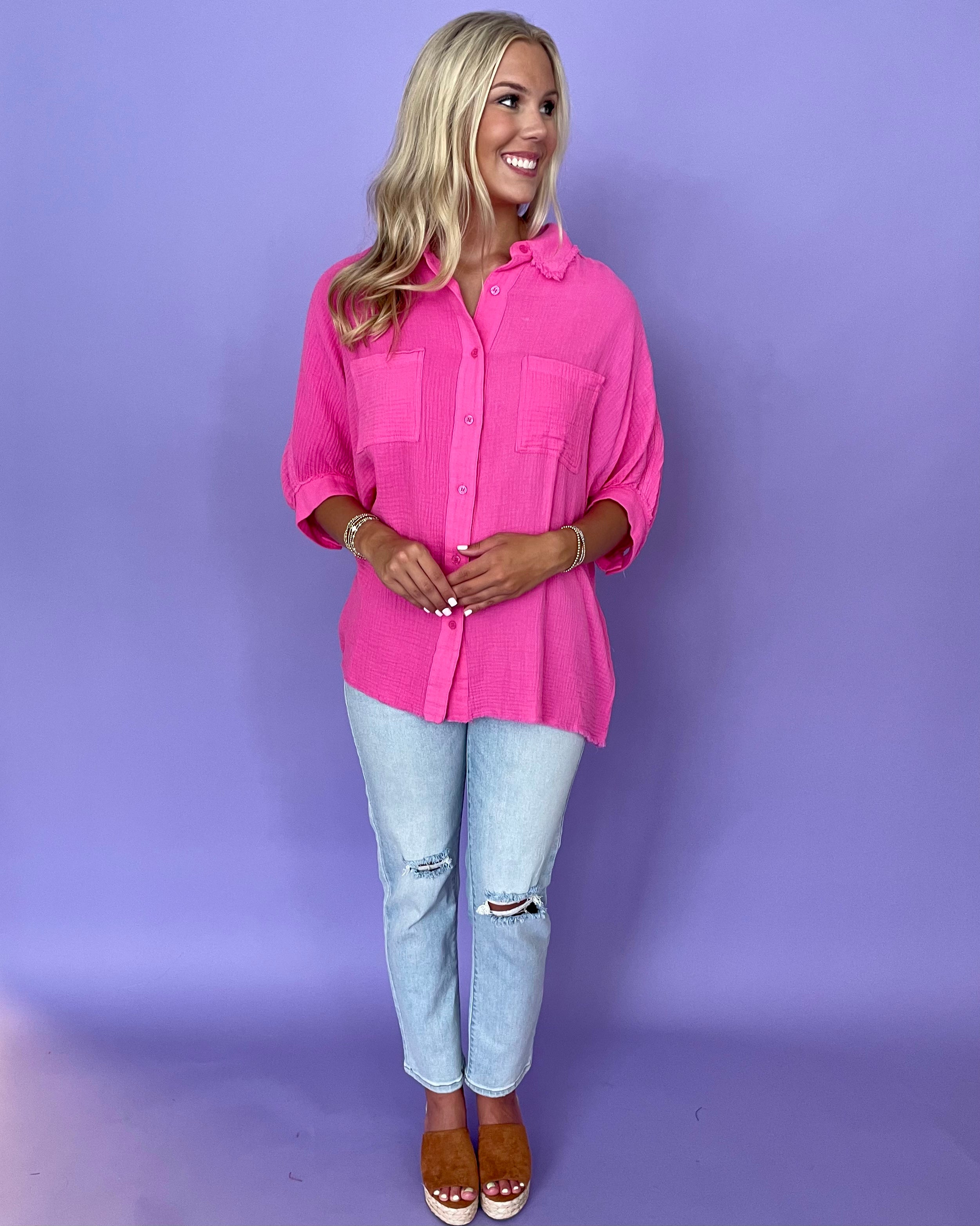 At This Time Candy Gauze Top-Shop-Womens-Boutique-Clothing