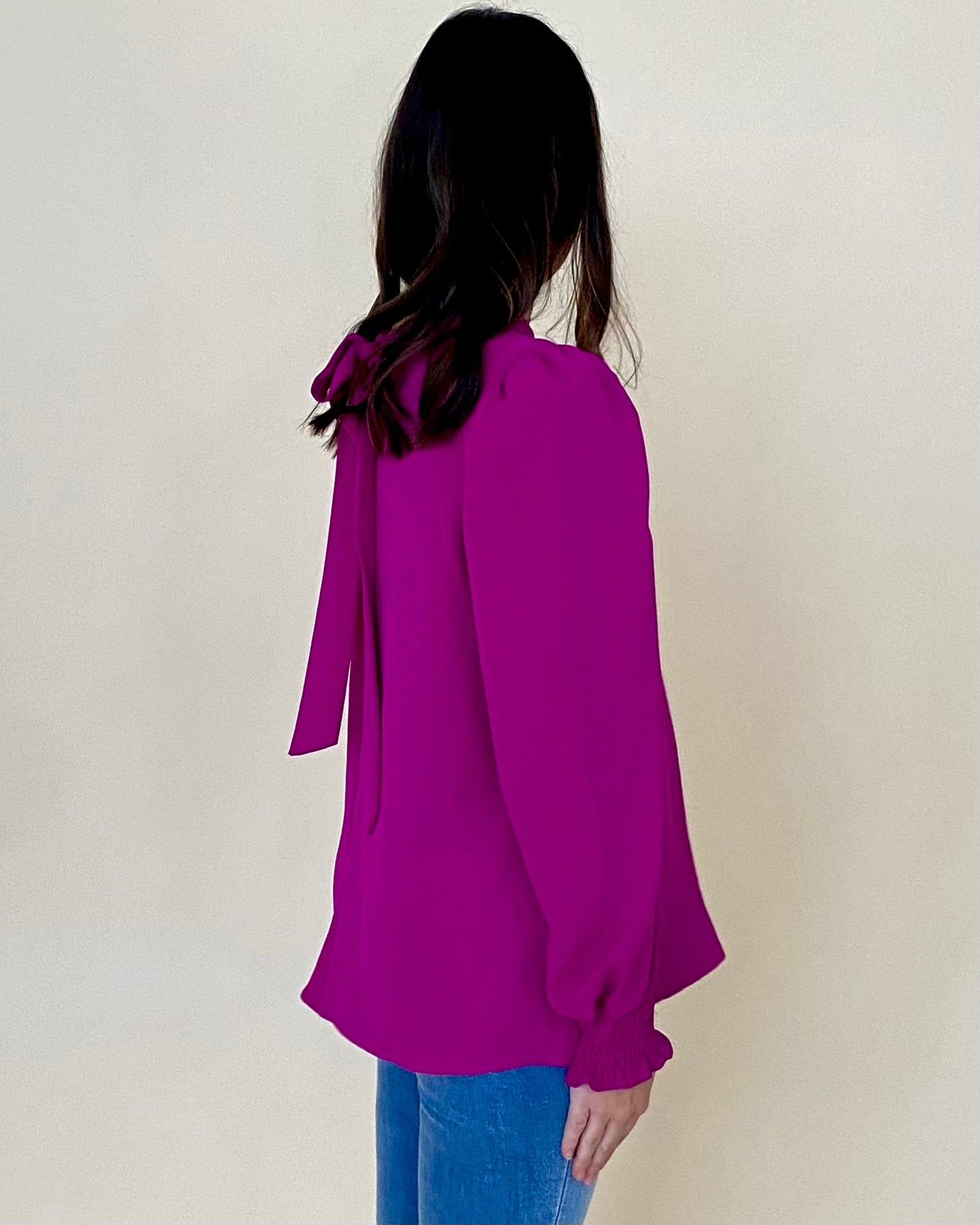 Beyond You Magenta High Neck Top-Shop-Womens-Boutique-Clothing