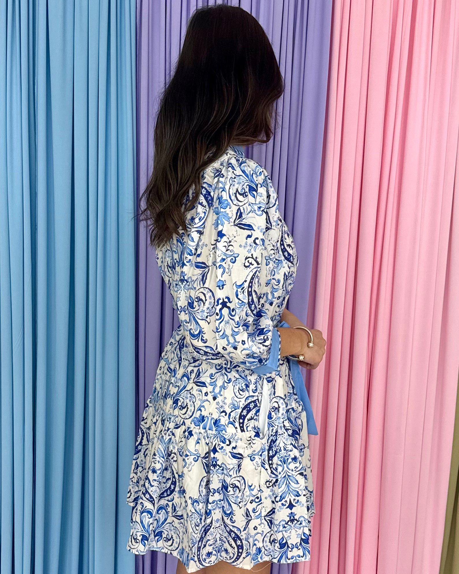 On Clouds Royal Floral Dress-Shop-Womens-Boutique-Clothing