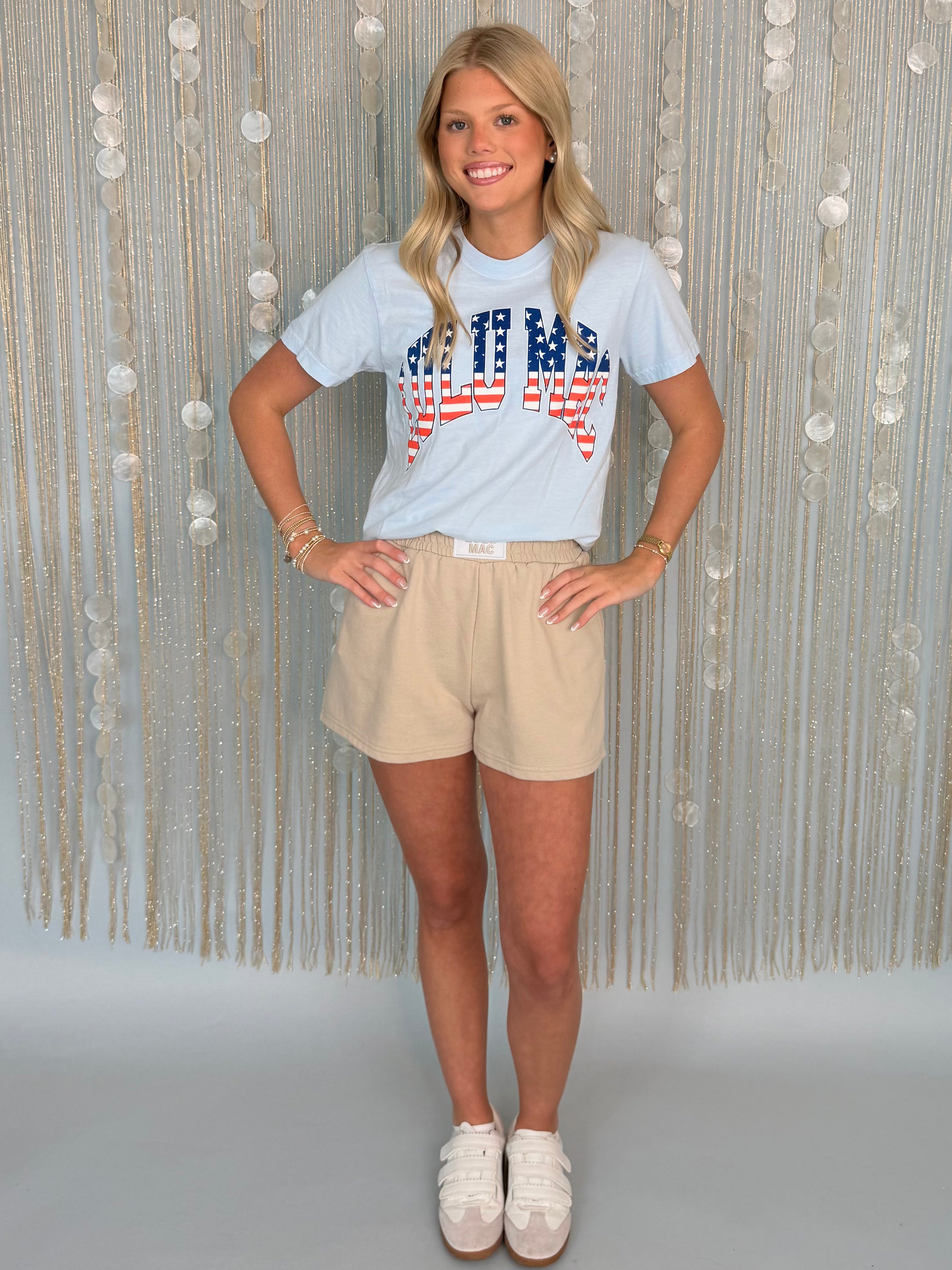 LULU Mac Chambray Stars & Stripes Tee-Shop-Womens-Boutique-Clothing