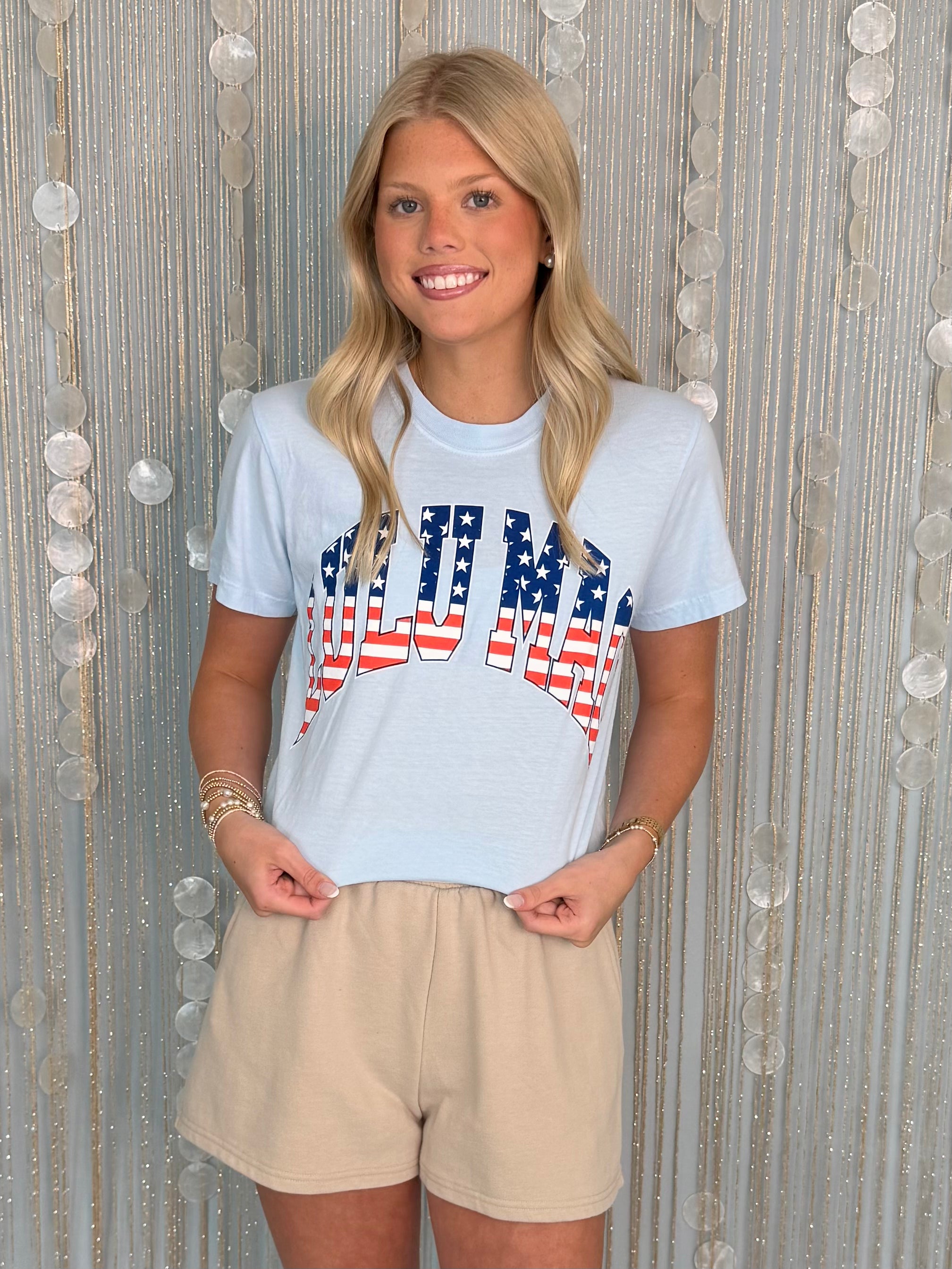 LULU Mac Chambray Stars & Stripes Tee-Shop-Womens-Boutique-Clothing