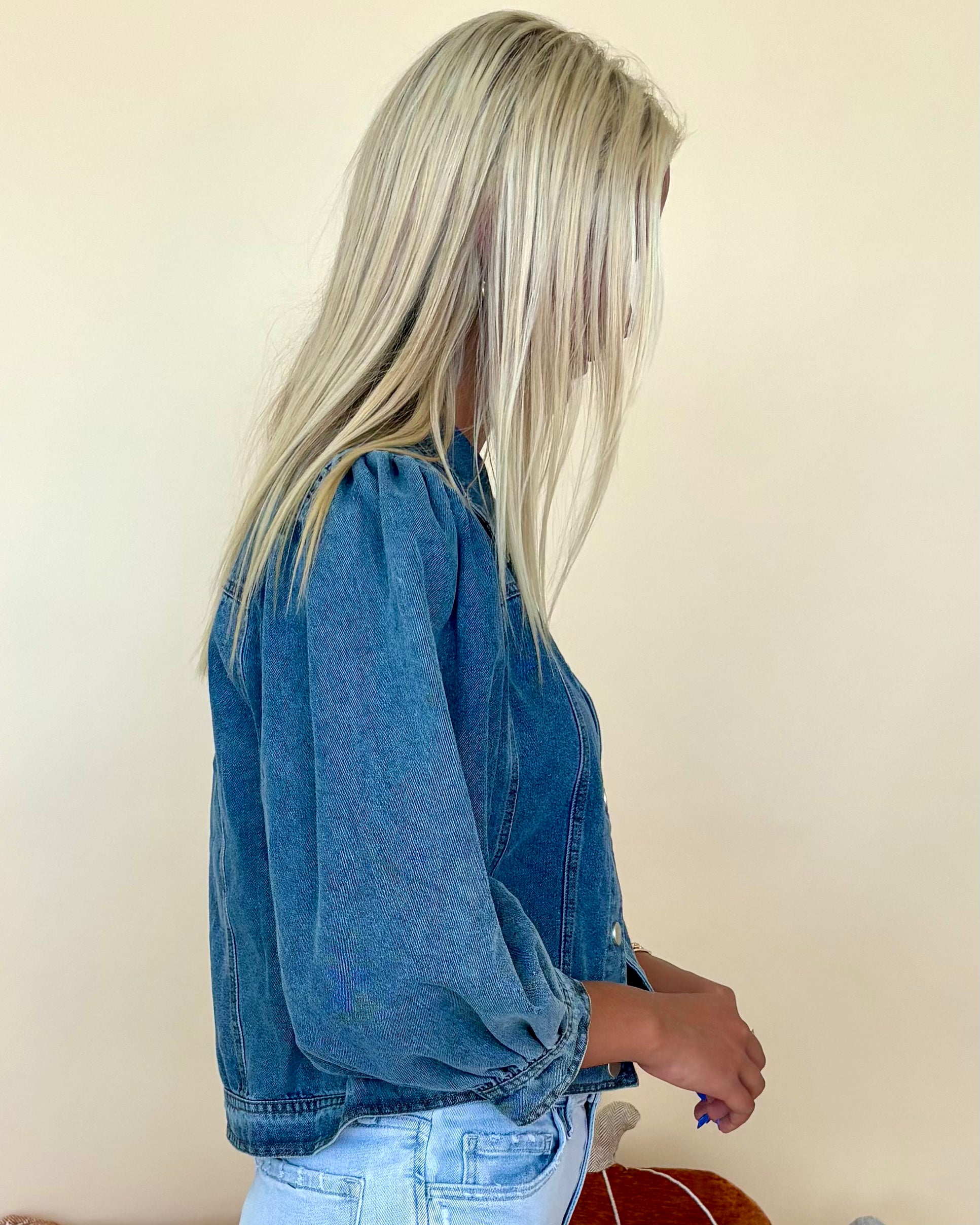 As It Was Denim Cropped Denim Jacket-Shop-Womens-Boutique-Clothing