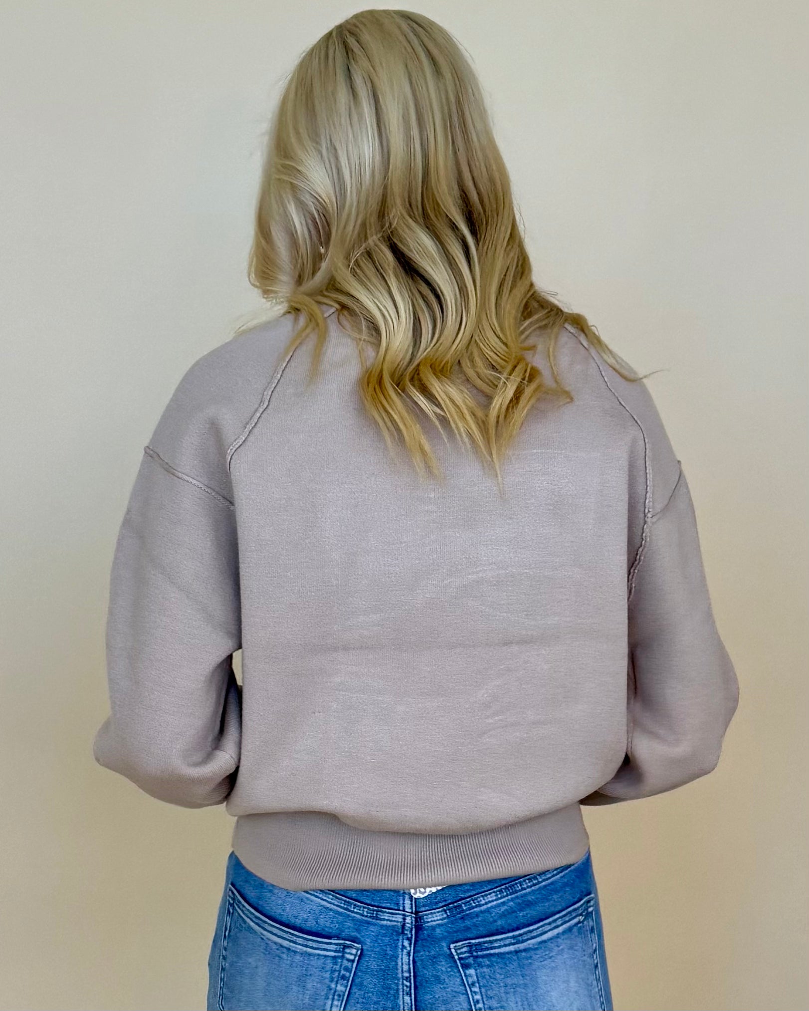 Soft Line Mocha Vicose Exposed Seam Sweater-Shop-Womens-Boutique-Clothing