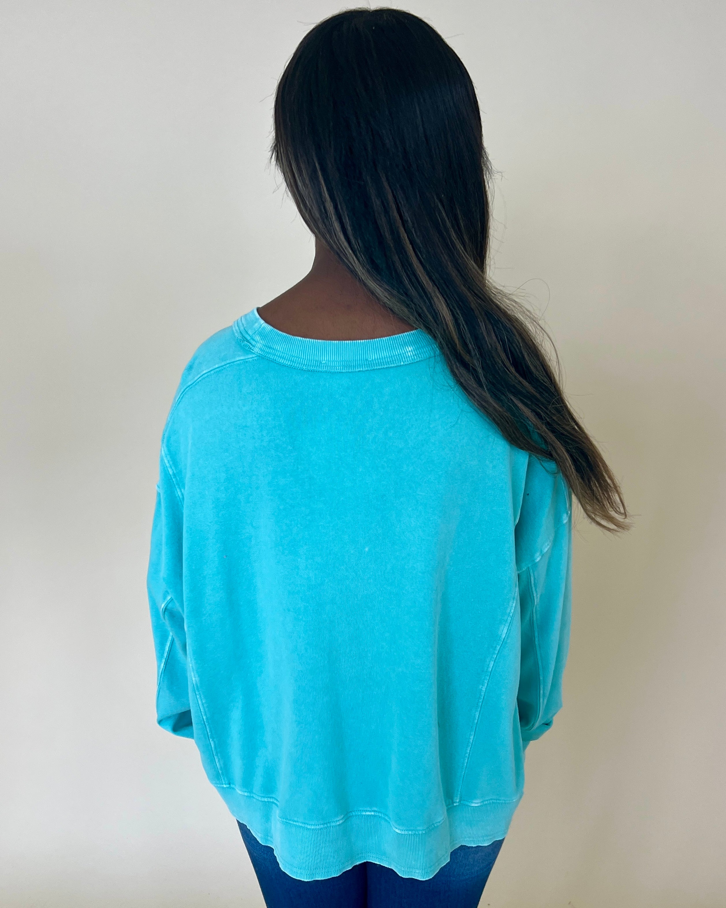 Can't Go Aqua Mineral Washed Top-Shop-Womens-Boutique-Clothing