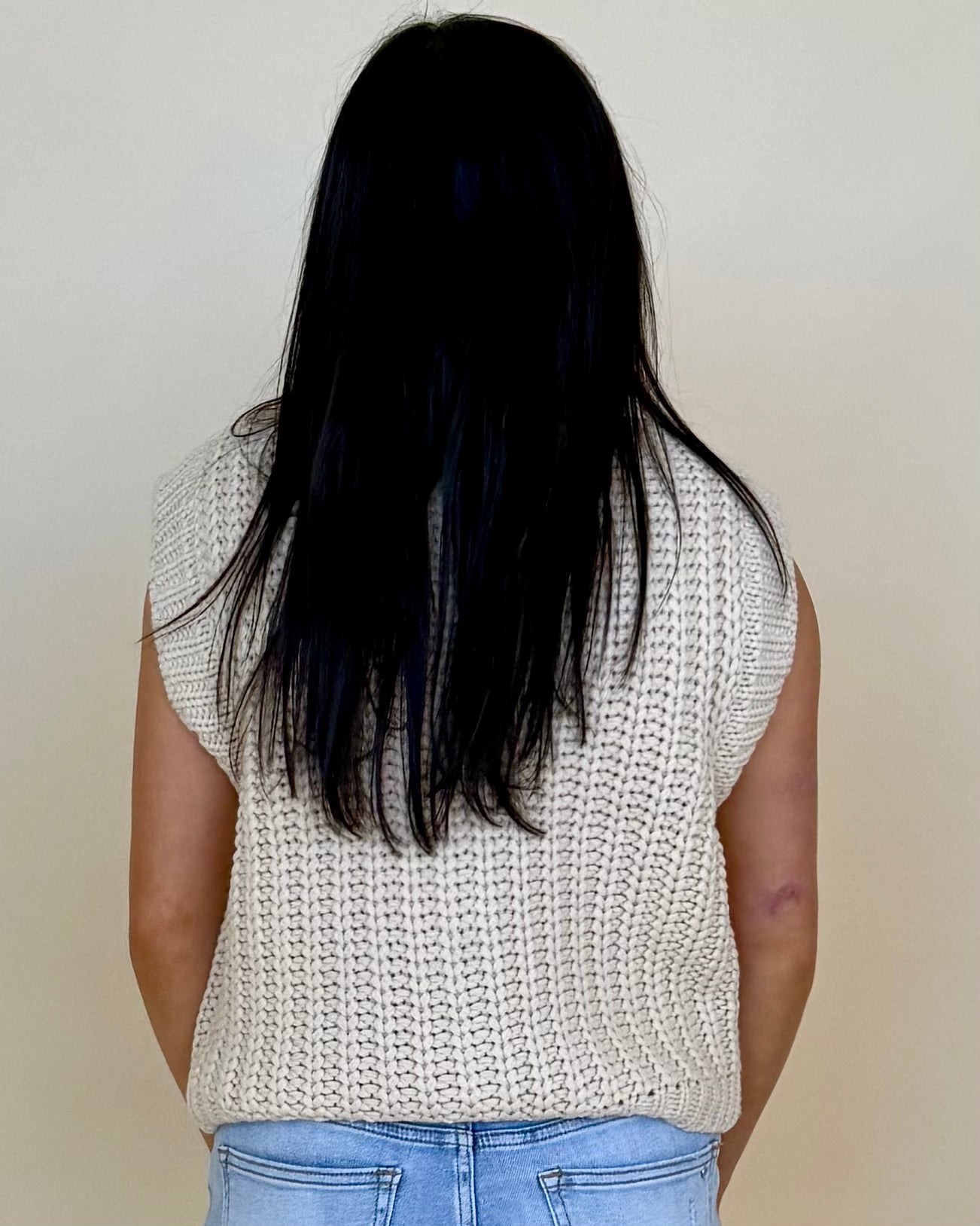 Chasing The Cold Cream Button Sweater Vest-Shop-Womens-Boutique-Clothing