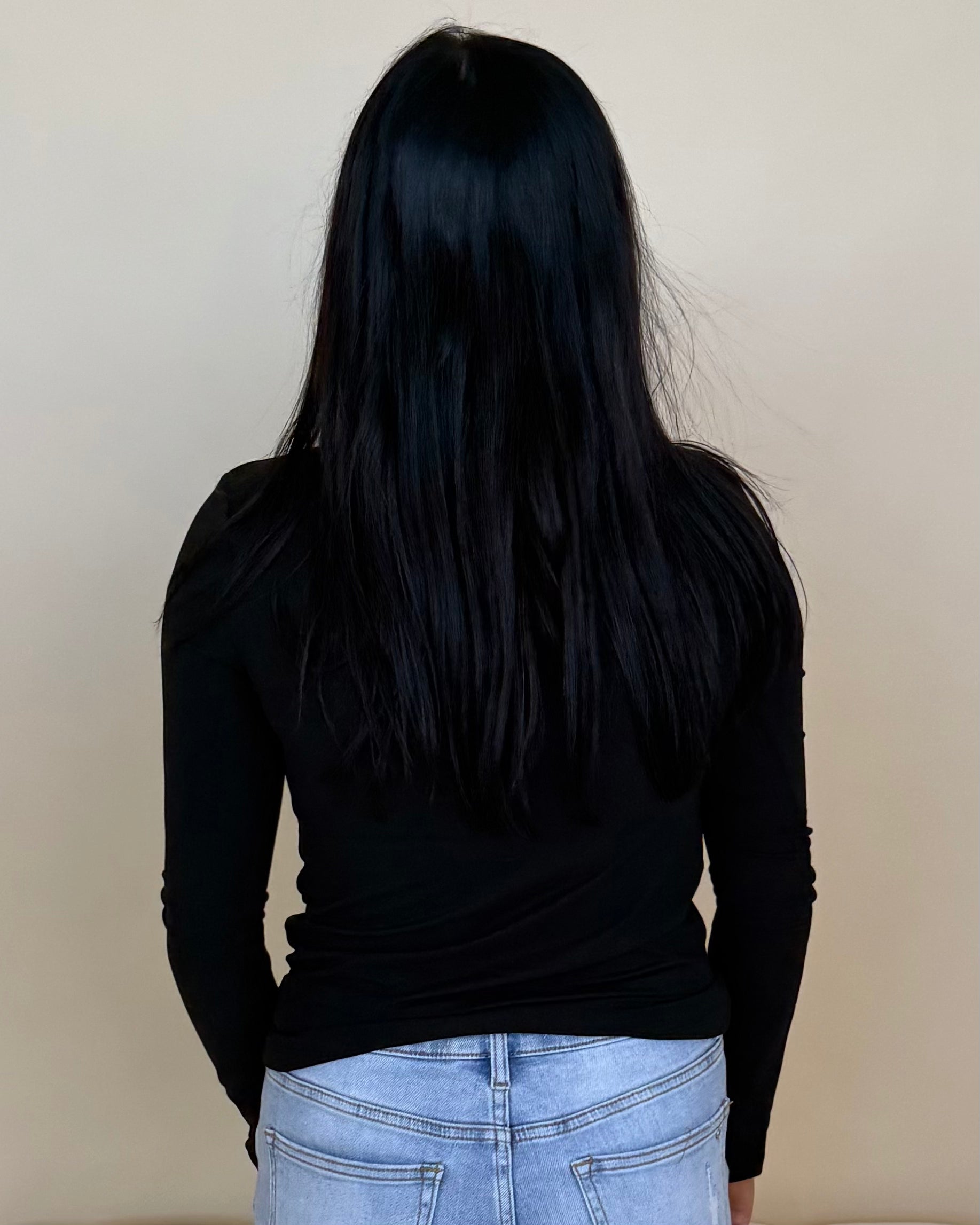 Clean Cut Black Mock Neck Top-Shop-Womens-Boutique-Clothing