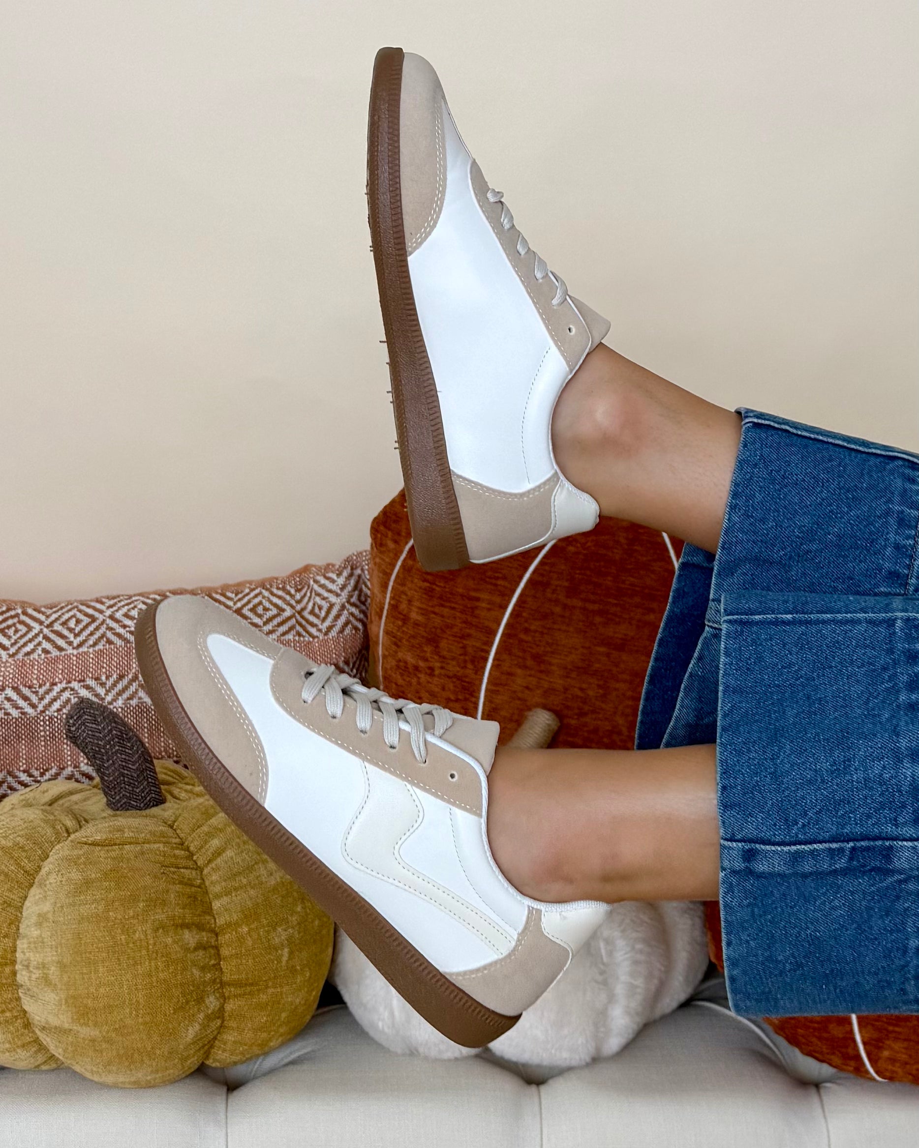Henley Ivory Lace Up Sneakers-Shop-Womens-Boutique-Clothing